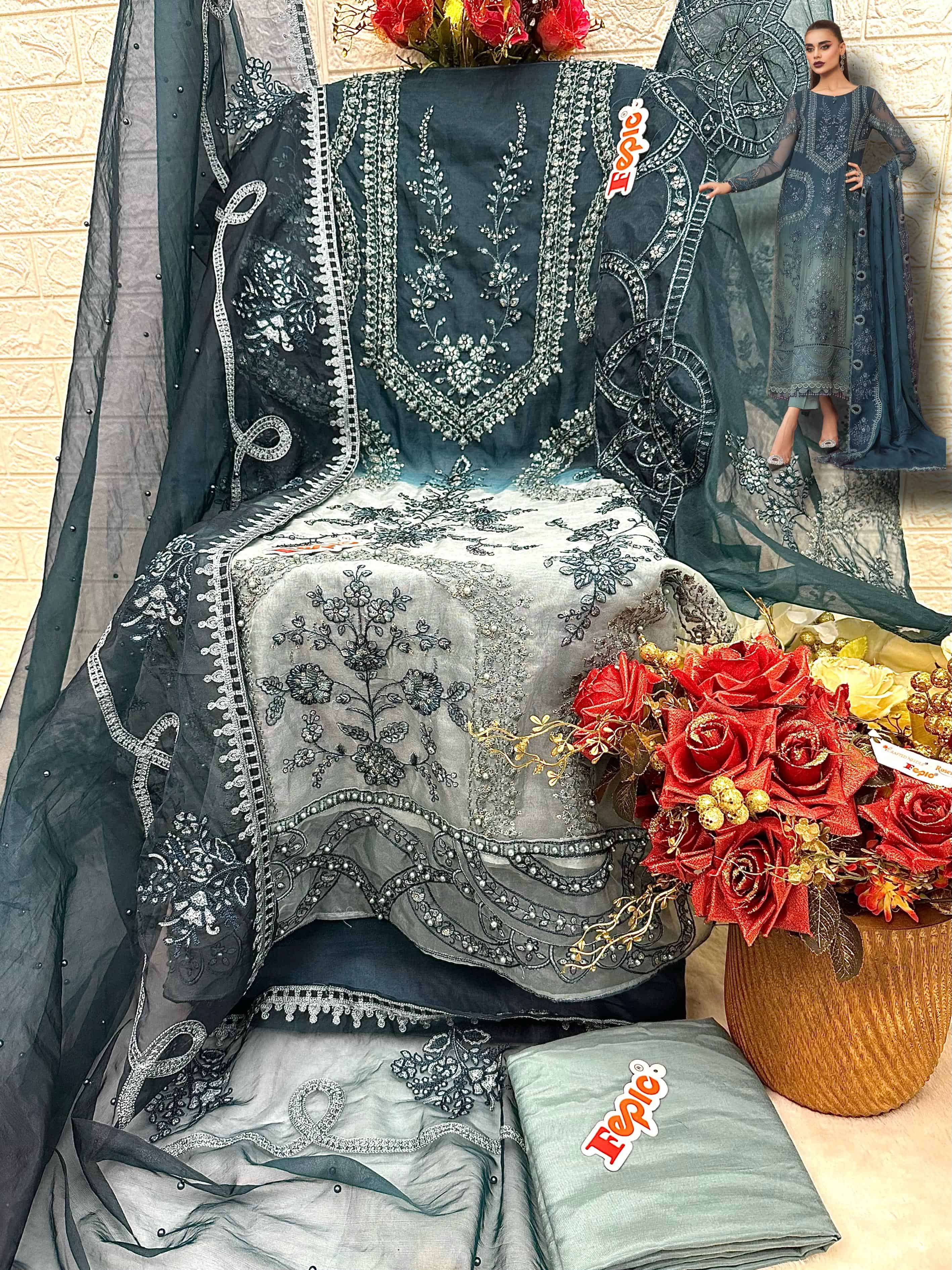 Fepic C 1648 Colors Pakistani Exclusive Designer Style Salwar Suit Exporters view 4