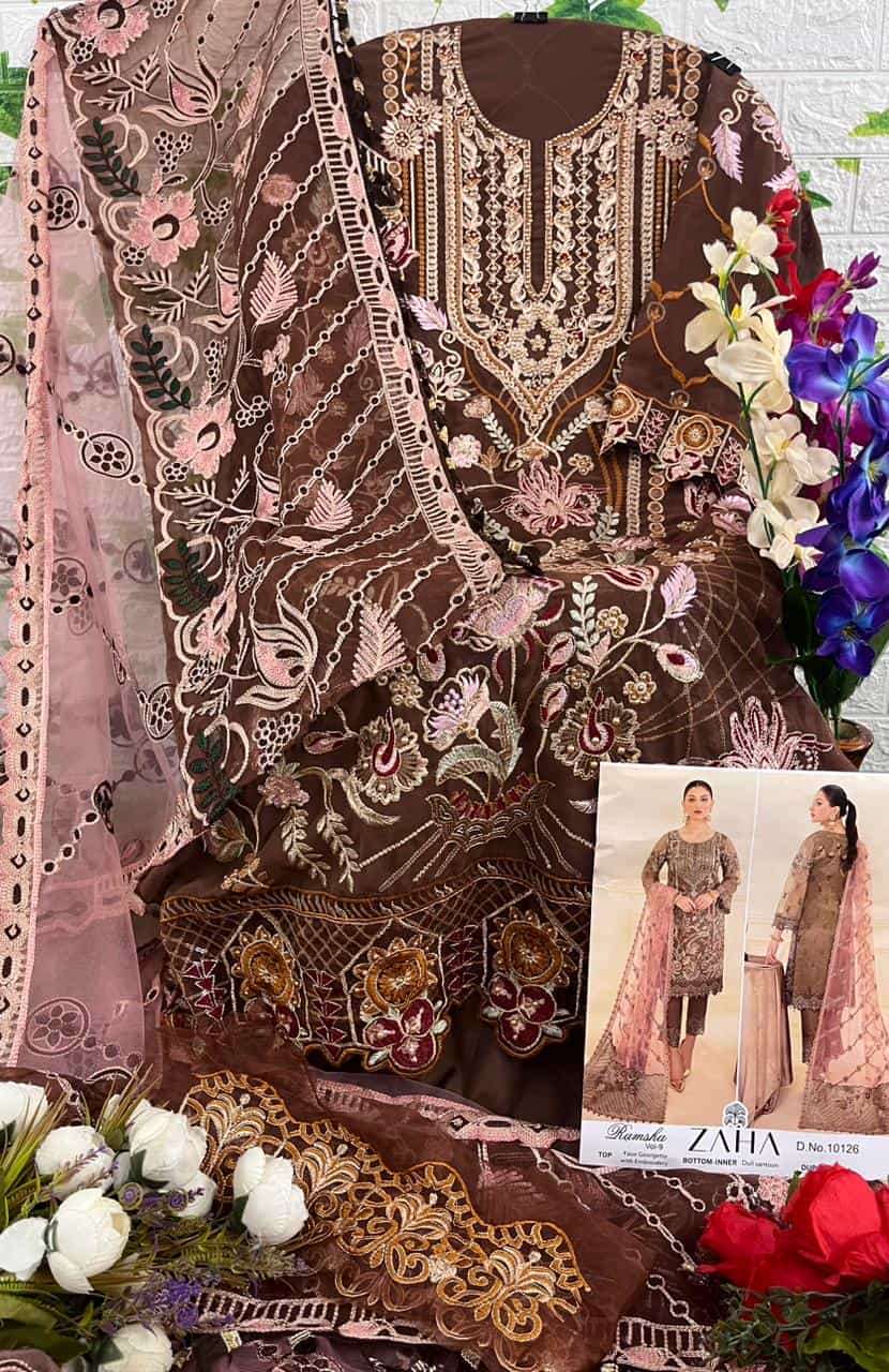 Zaha Ramsha Vol 9 Fancy Pakistani Suit view 10
