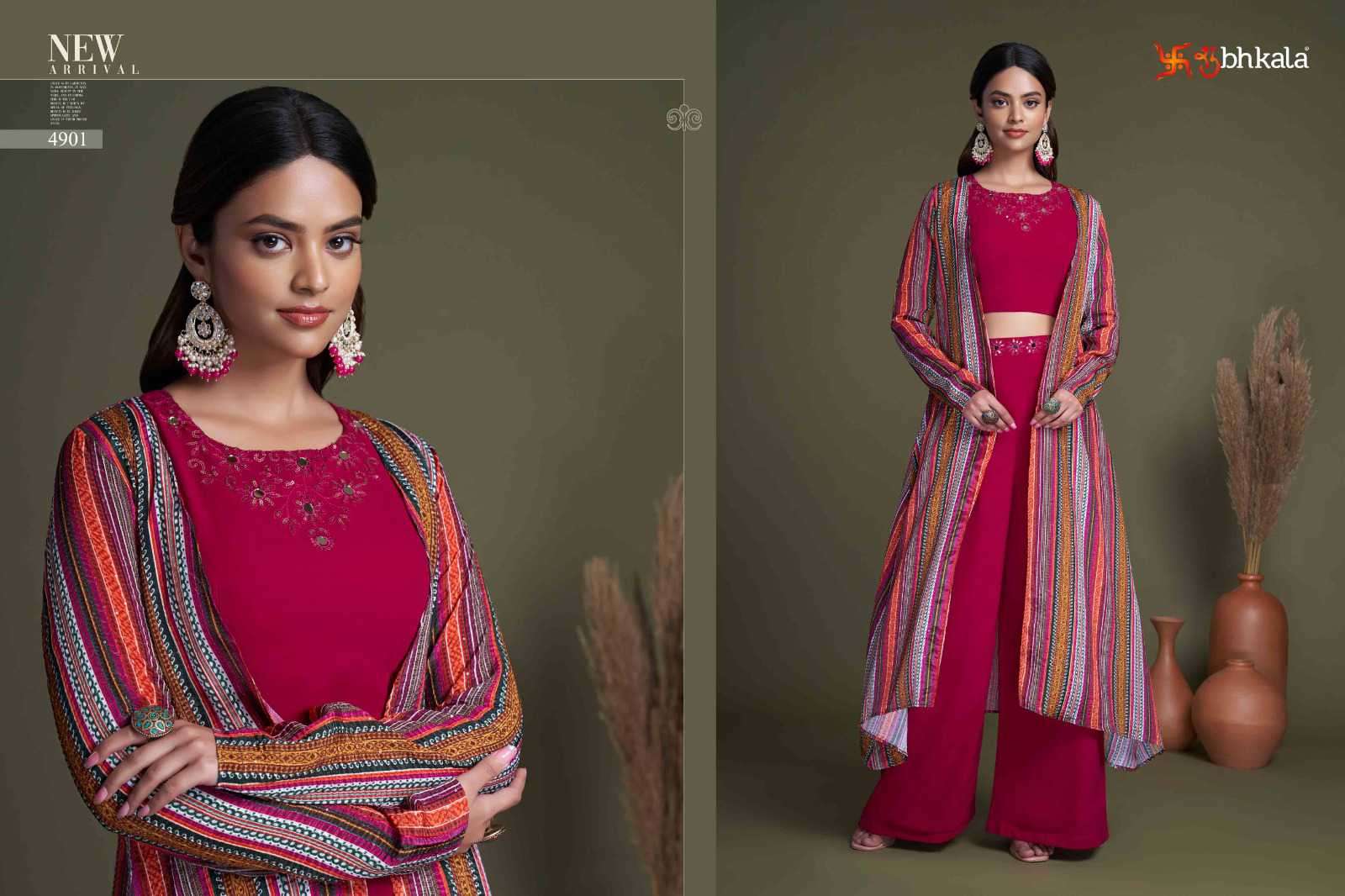 Shubhkala Flory Vol 34 Exclusive Shrug Style 3 Piece Stylish Western Outfit view 22