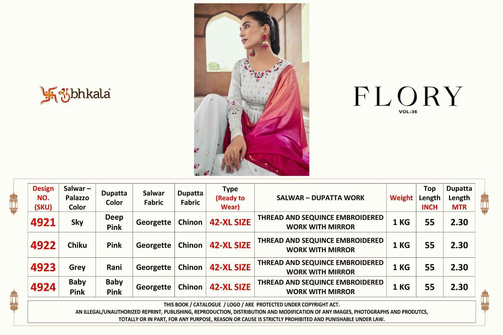 Shubhkala Flory Vol 36 Designer Wedding Wear Gharara Sharara Dress Exporter view 15