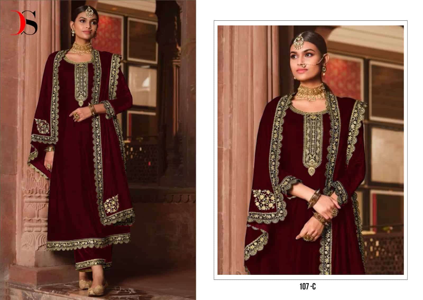 Deepsy 107 Colors Pakistani Style Winter Wear Style Salwar Suit Wholesalers view 4