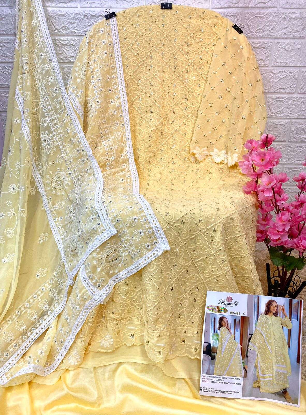 Ramsha R 495 Colors Georgette Pakistani Salwar Suit view 7