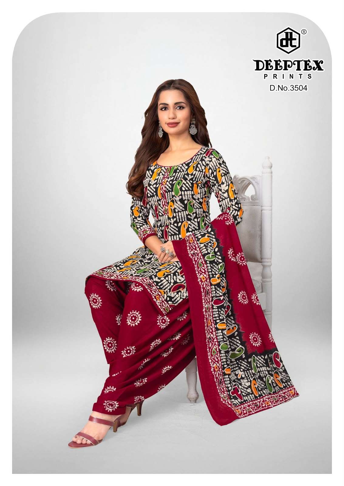 Deeptex Batik Plus Vol 35 Pure Cotton Batik Print Salwar Suit Catalog view 5