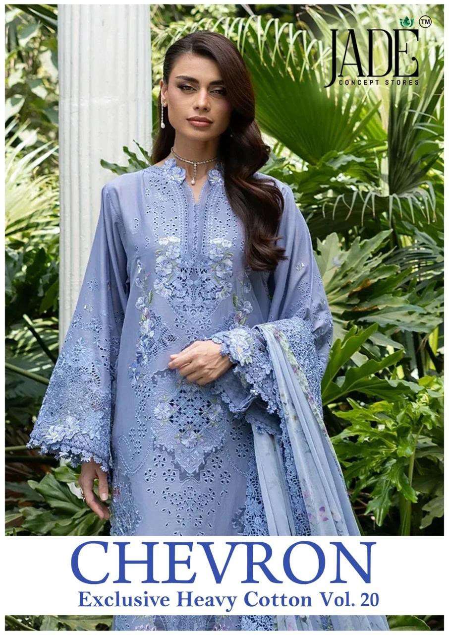 Jade Chevron Vol 20 Pure Heavy Cotton Suit view 3