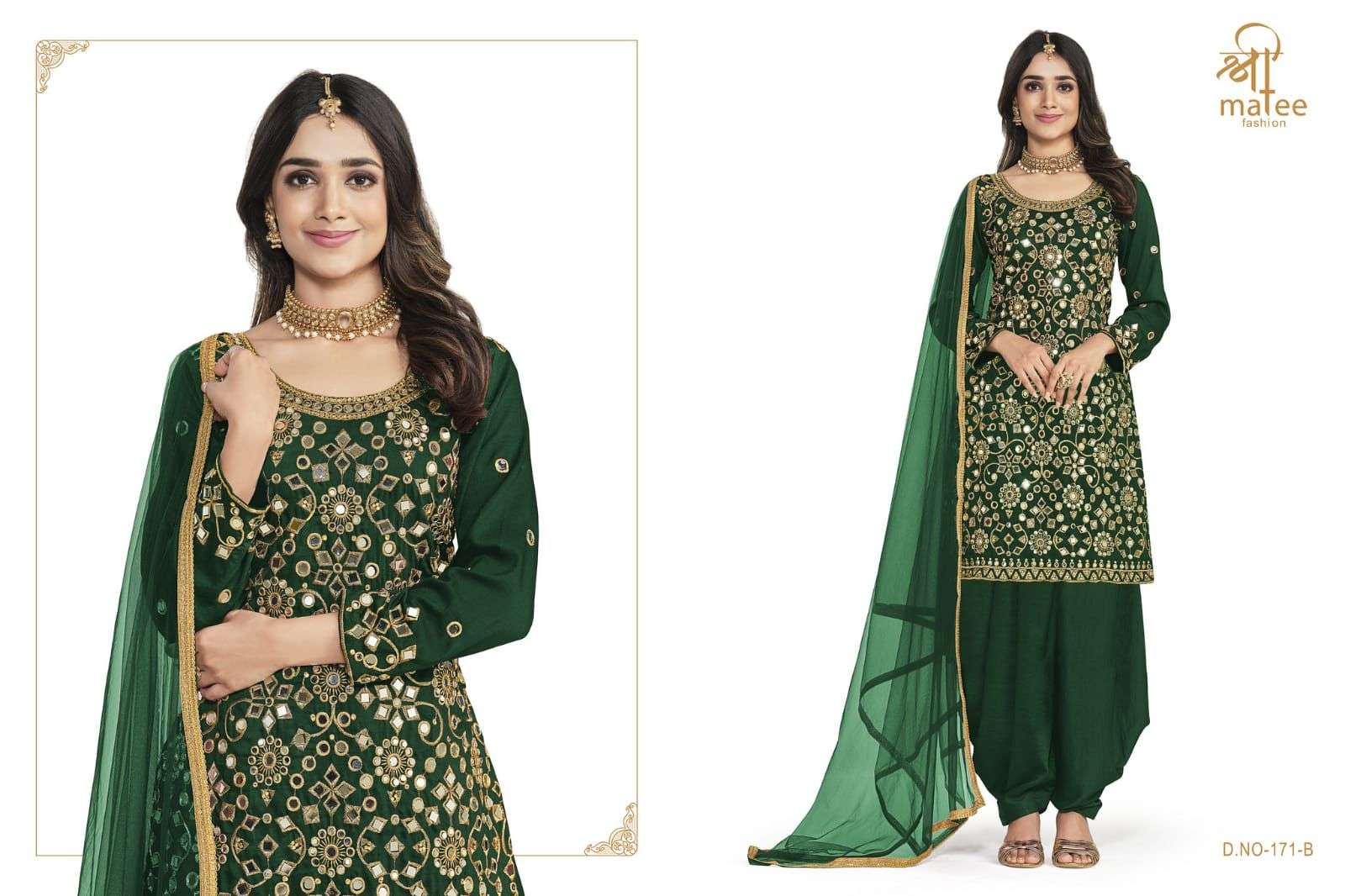 Shreematee Mirror Vol 12 171 Colors Designer Work Party Wear Salwar Suit Exporter view 3