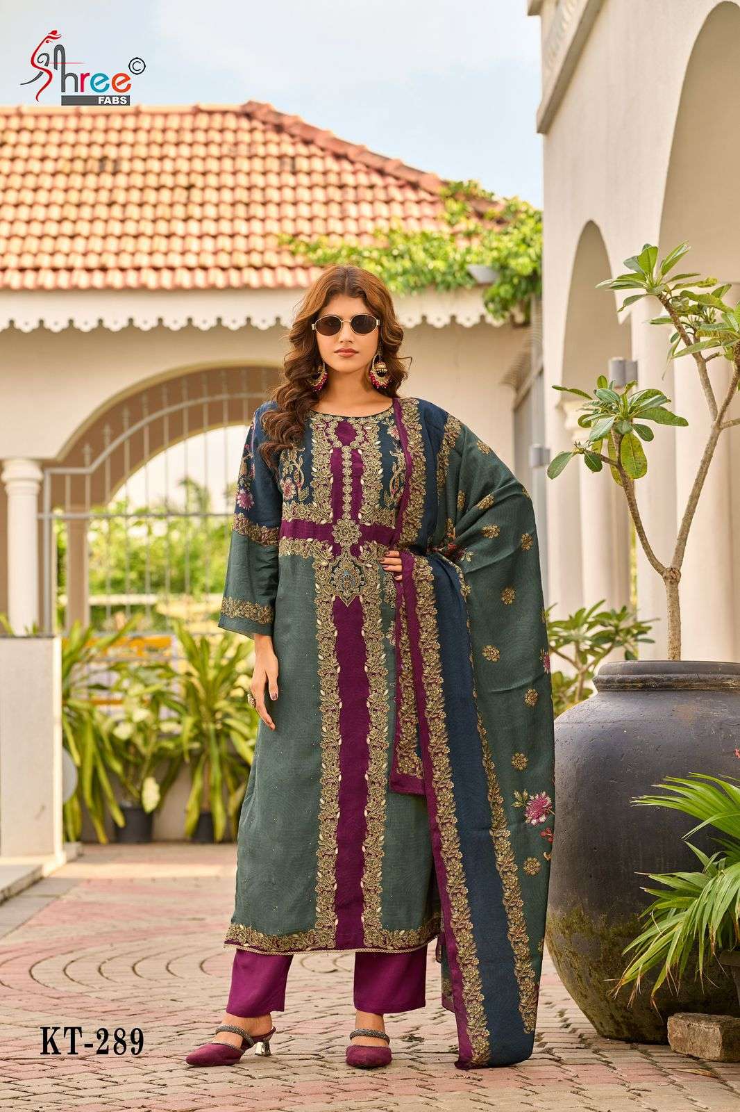 Shree Fabs Kt 289 Pakistani Muslin Latest Designs Suits Collection view 4