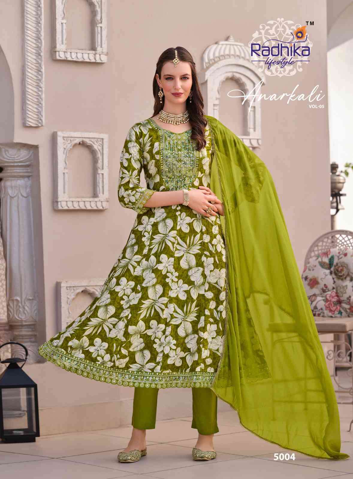 Radhika Lifestyle Anarkali Vol 5 Fancy Anarkali Style 3 Piece Designs view 10