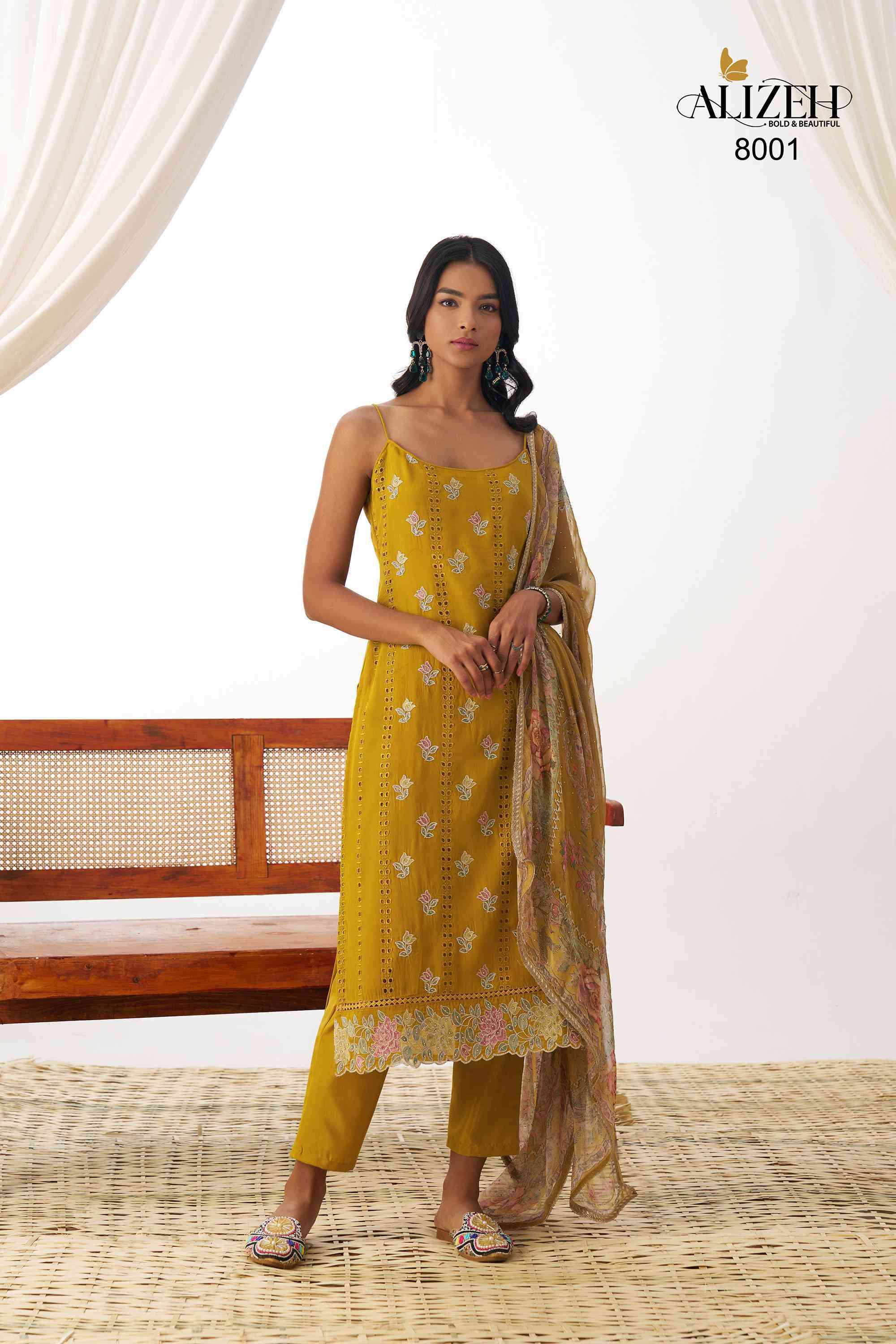 Alizeh Swara 8001 to 8004 Readymade Suit Collection Price Exporter view 8