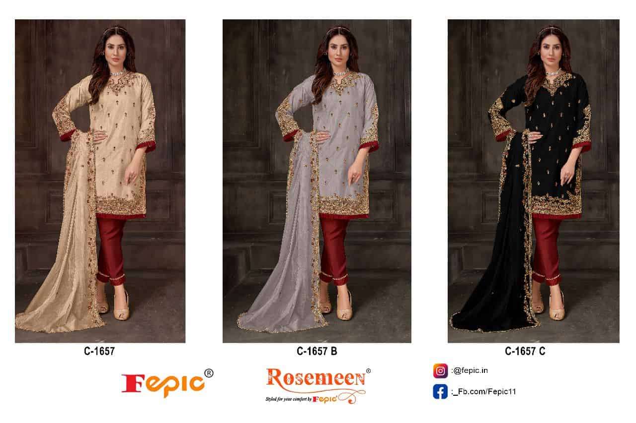 Fepic C 1657 Colors Festive Wear Style Fancy Designer Pakistani Salwar Suit Wholesalers view 4