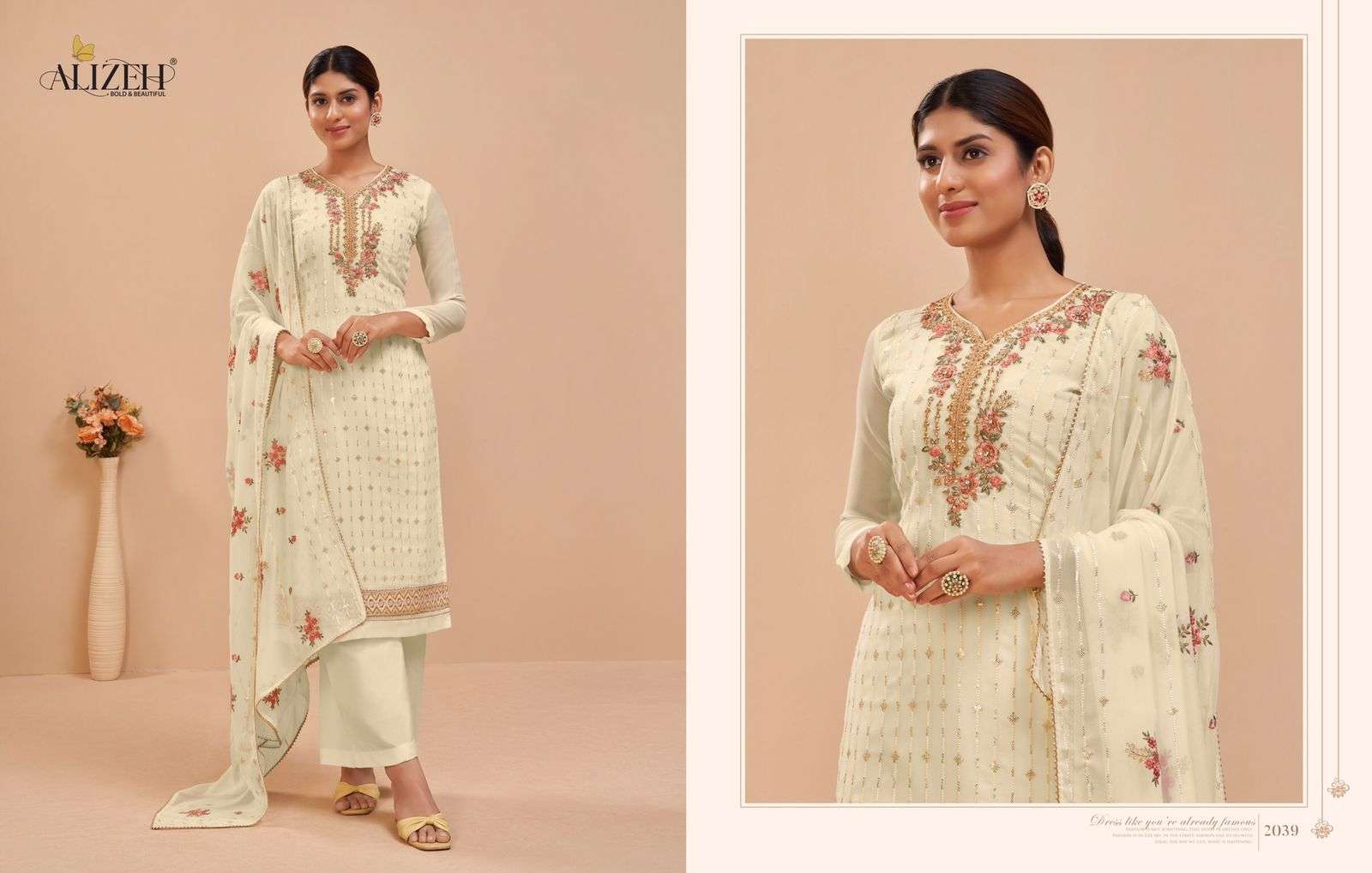 Alizeh Murad Vol 6 Party Wear Straight Suit Catalog Suppllier view 6