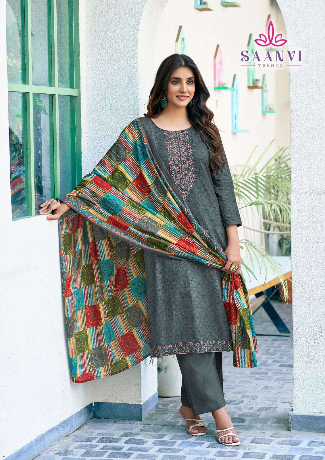 Saanvi Trends Romani Cotton Dress Material view 12