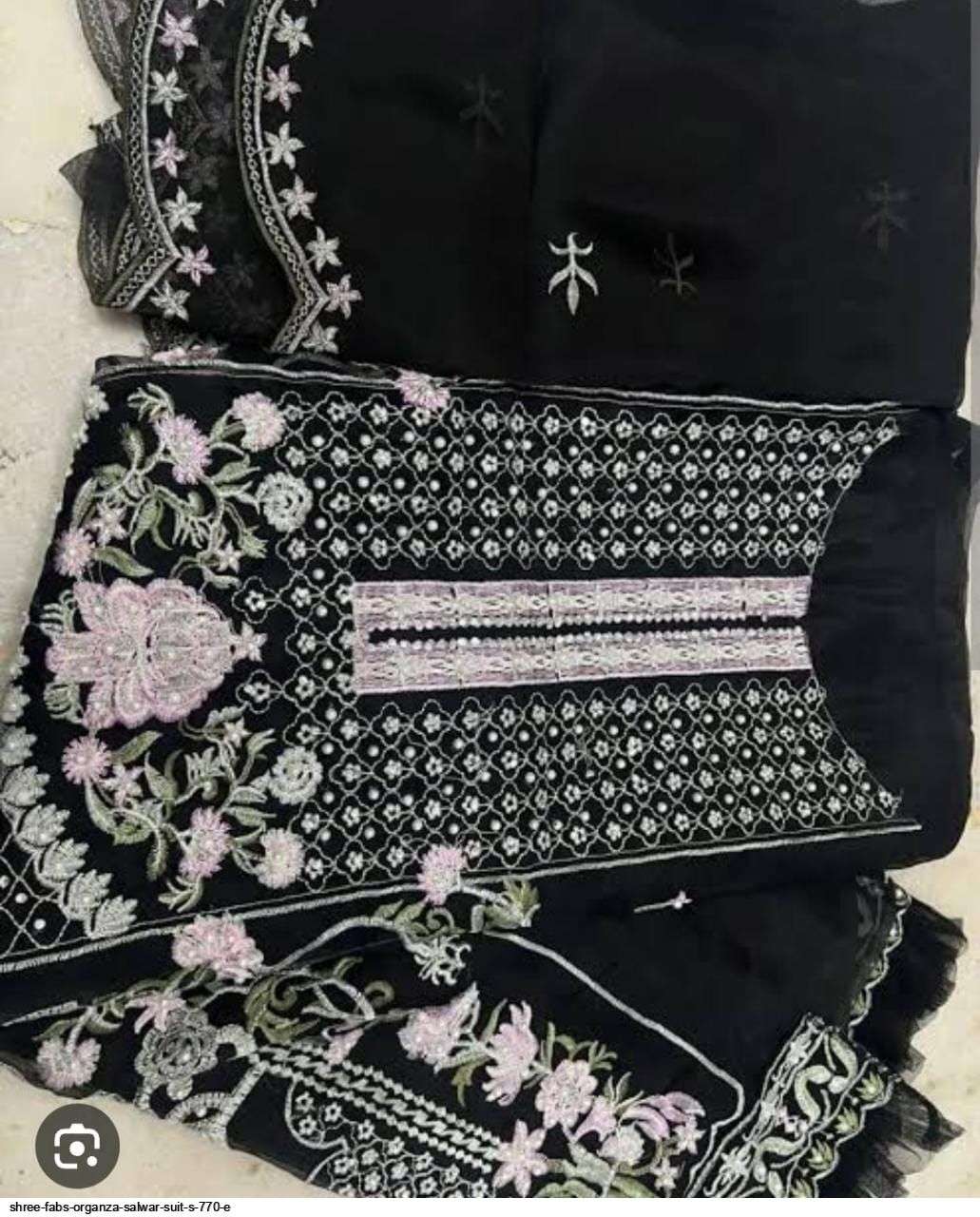 Shree Fabs S 770 E Pakistani Style Designer Organza Salwar Suit Exporter view 2