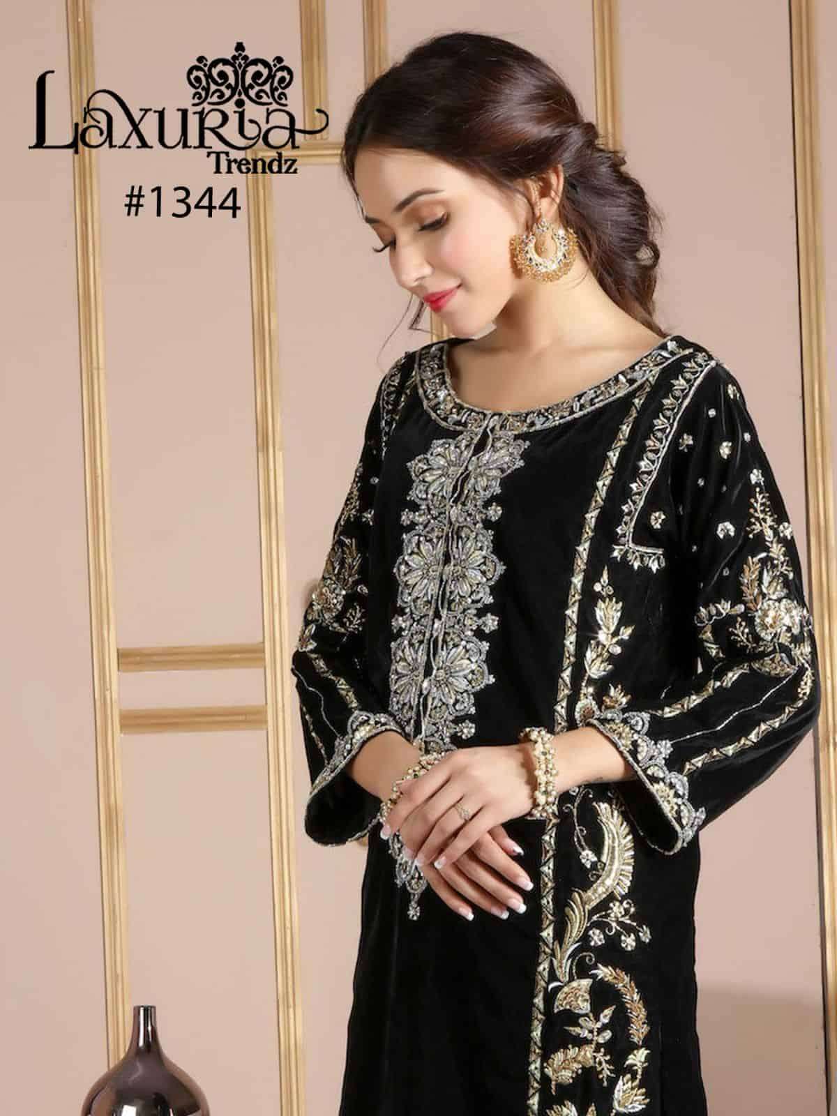 Laxuria Velvet Designer Pakistani Salwar Suit view 3