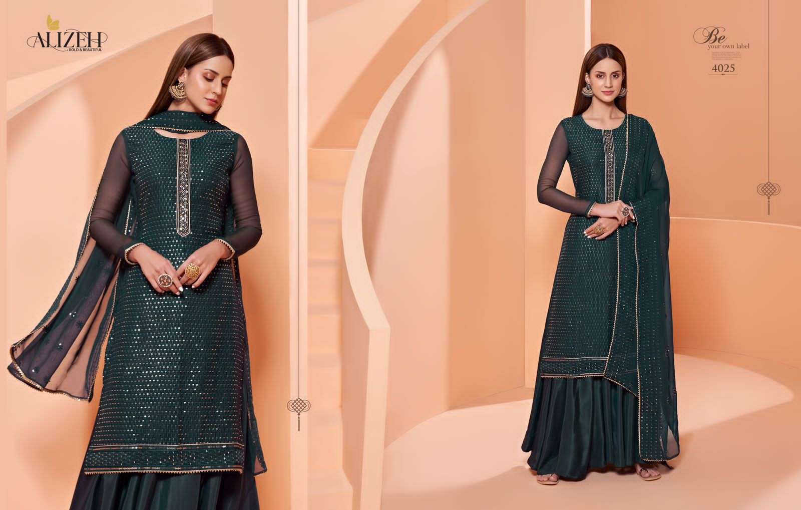 Alizeh Almora Vol 5 Semi Stitched georgette Suit price view 6