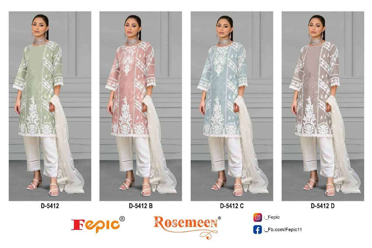 Fepic D 5412 Colors Pakistani Festive Wear Style Fancy Suit Wholasaler view 9