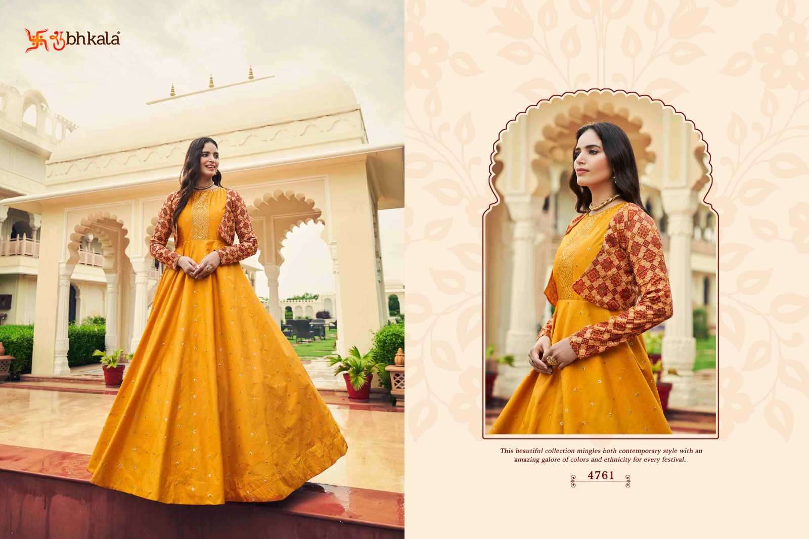 Shubhkala Flory Sequined Anarkali Gown view 3