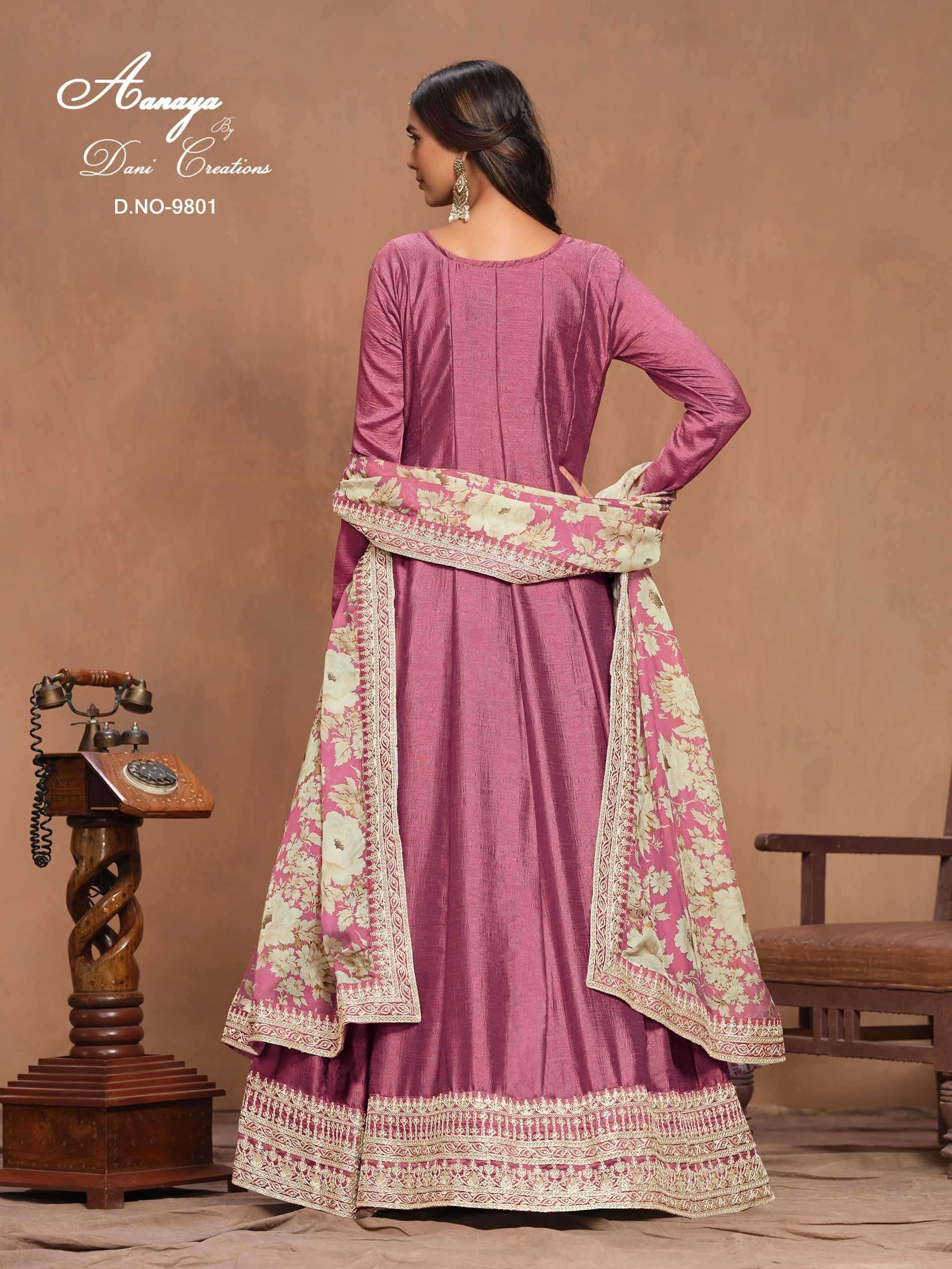 Aanaya Vol 198 Art Silk Wedding Salwar Suit view 6