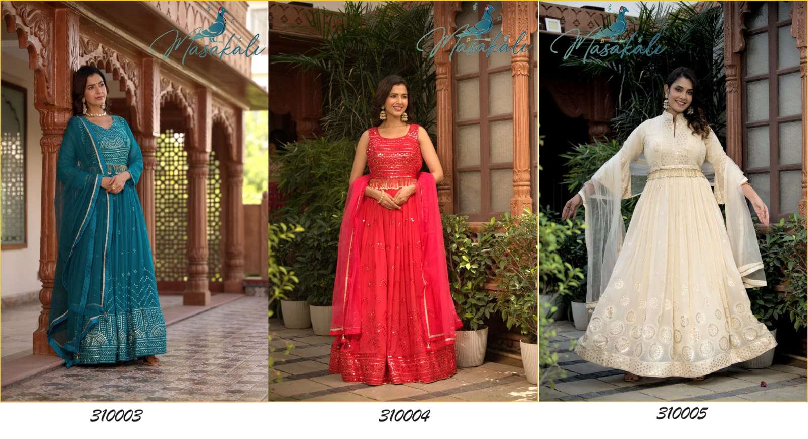 Masakali 31003 To 31004 Designer Gown Partywear Collection Latest Designs view 3
