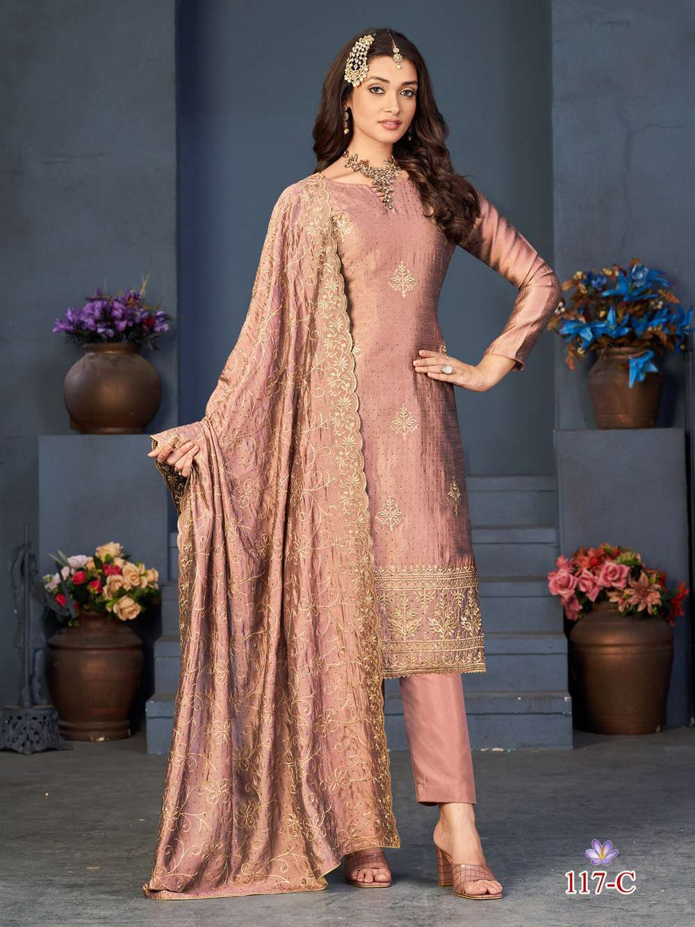 Alfaaz Dista Exclusive Work Festive Wear Straight Suit view 4