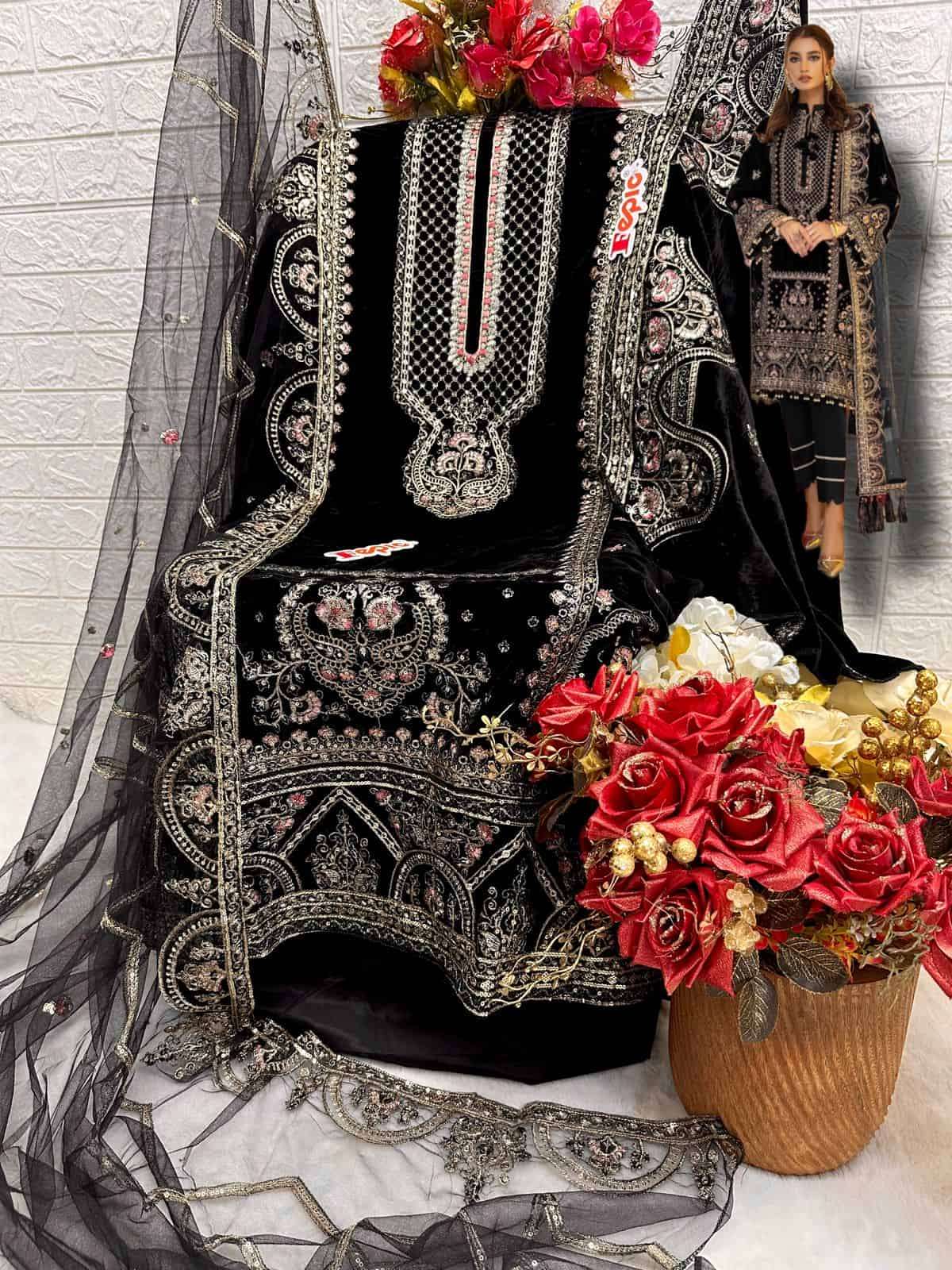 Fepic V 17011 Colors Heavy Designer Winter Wear Pakistani Party Wear Suit Wholesalers view 6