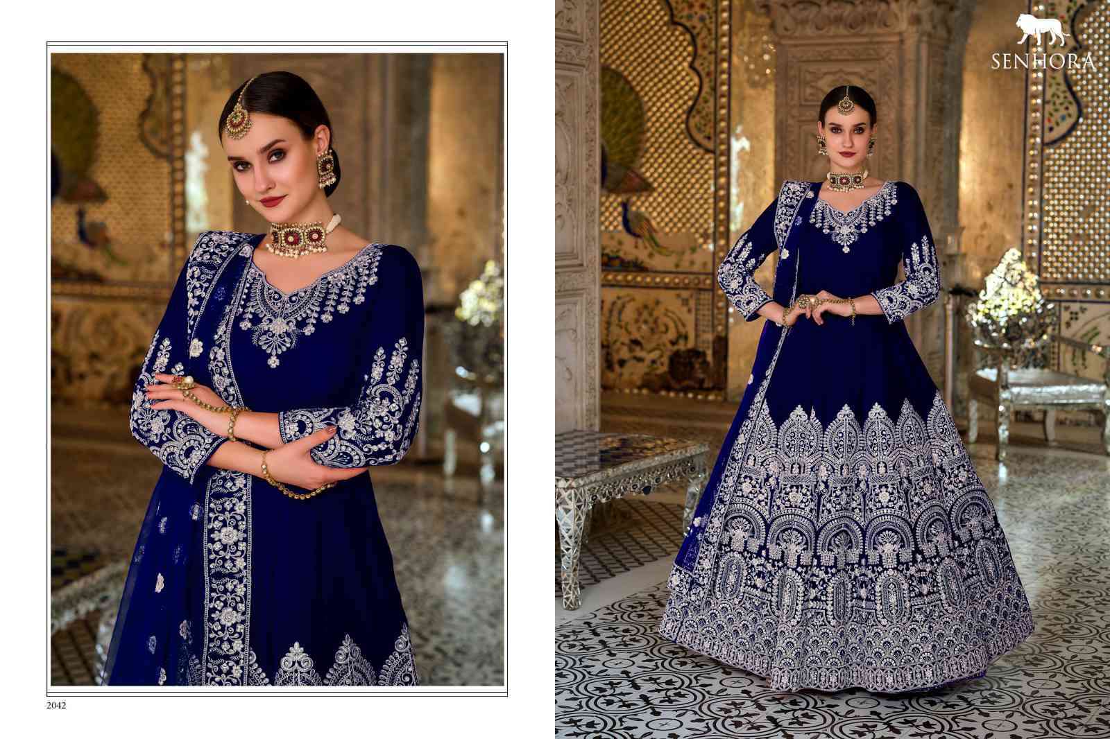 Senhora Dulhan Vol 42 Wedding Wear Designer Velvet Gown New Collection Exporter view 13