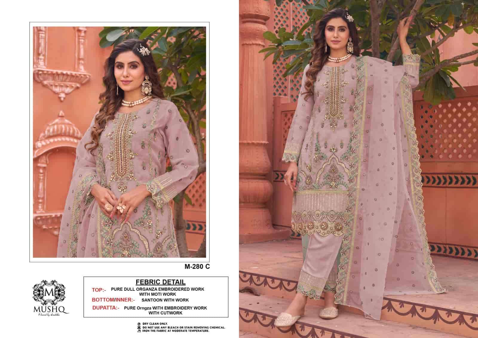 Mushq M 280 Colors Pakistani New Designer Style Festive Wear Suit Wholesalers view 4
