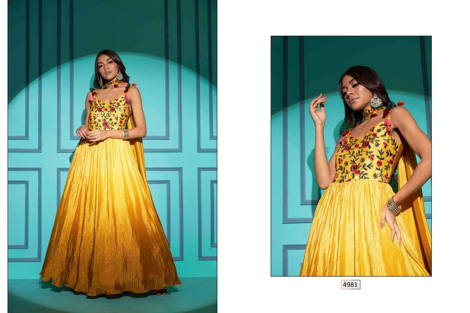 Shubhkala Flory Vol 42 Designer Weeding Wear Gown New Collection view 7