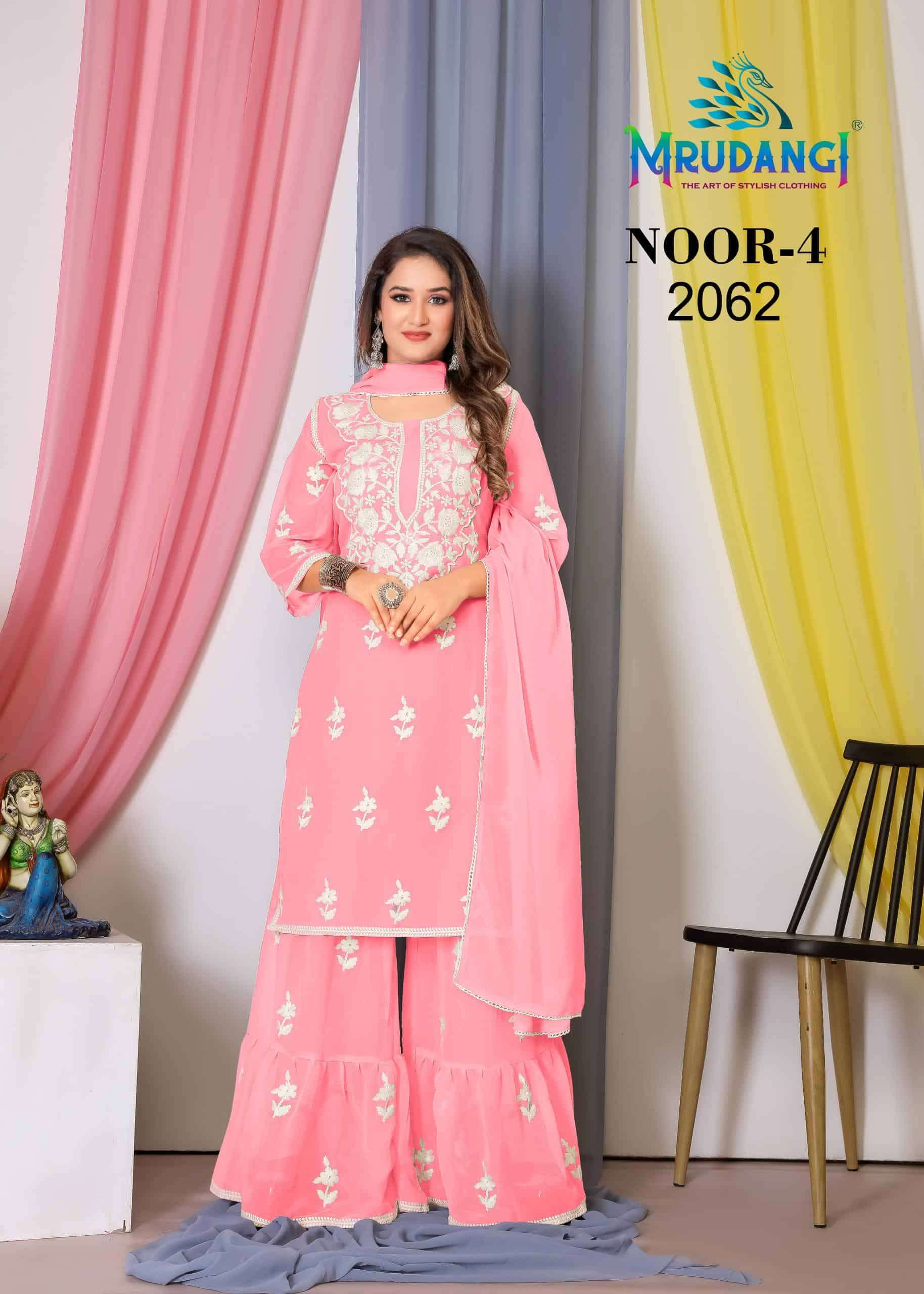 Mrudangi Noor Vol 4 Fancy Embroidered Designer Suits Wholesalers view 9
