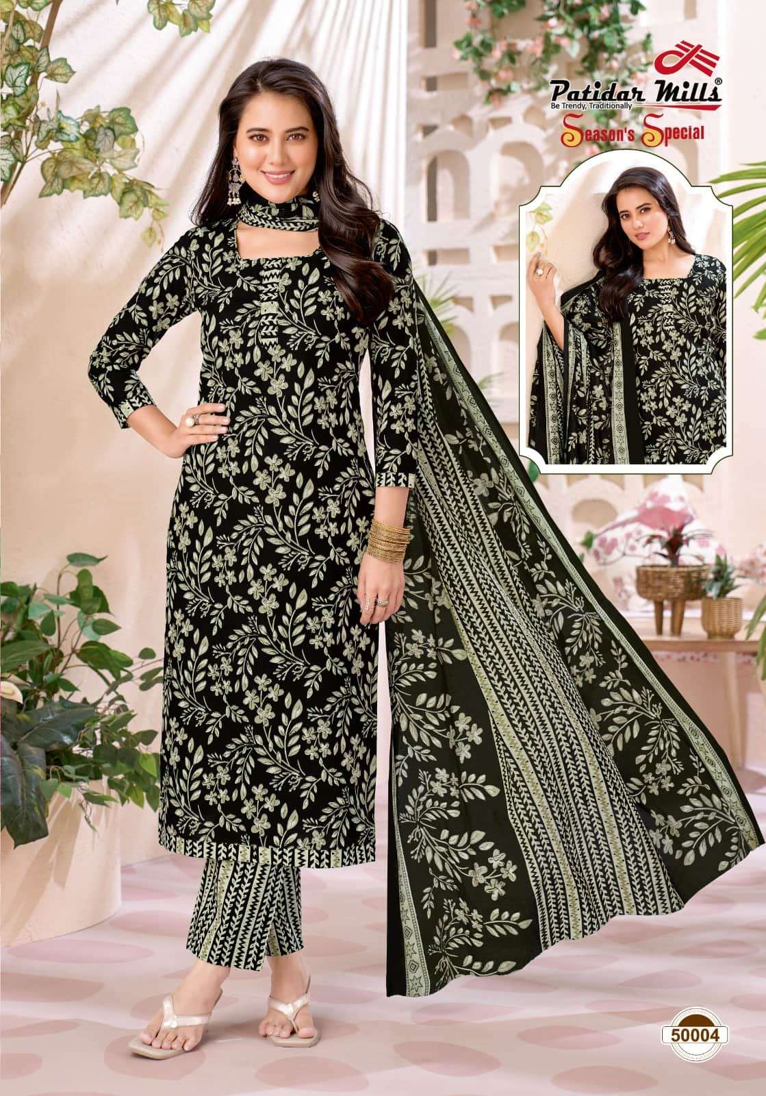Patidar Mills Seasons Special Vol 50 Pure Cotton Unstitch Suit view 12