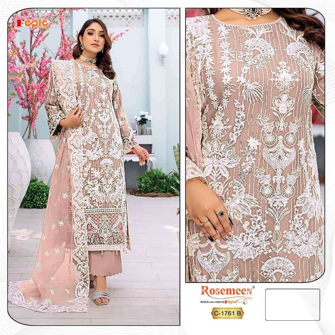 Fepic C 1761 Colors Heavy Designer Style Pakistani Embroidered Dress Exporter view 3