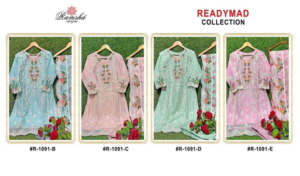 Ramsha R 1091 NX Pakistani Festive Wear Style Designer Readymade Suit Exporter view 4