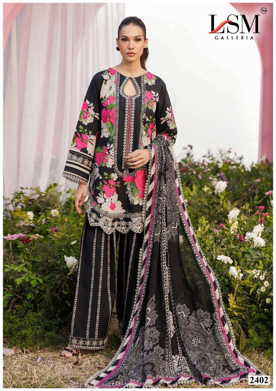 Lsm Parian Dream Vol 24 Printed Pure Lawn Dress Material view 9