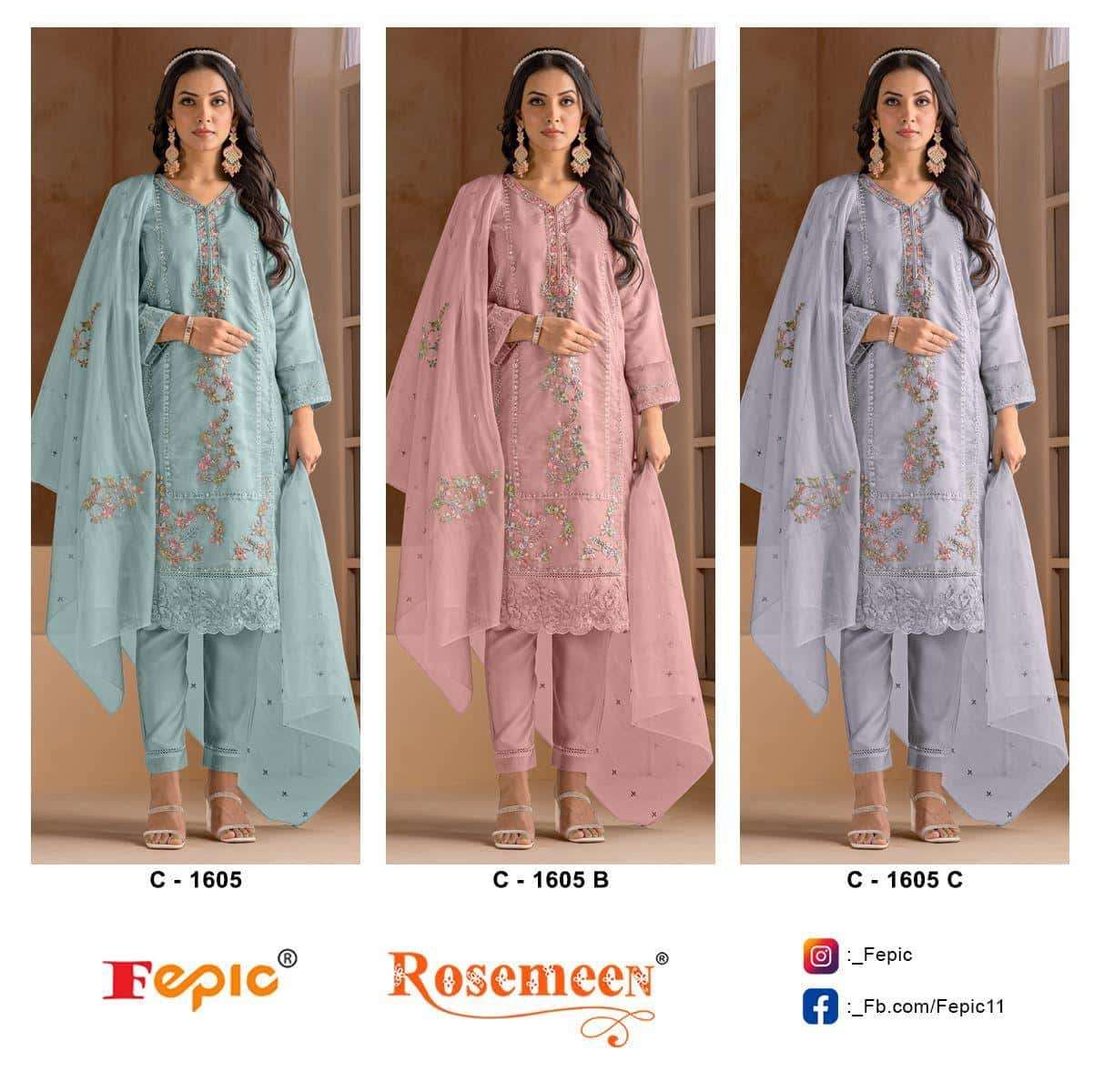 Fepic Rosemeen Organza Designer Salwar Suit view 4