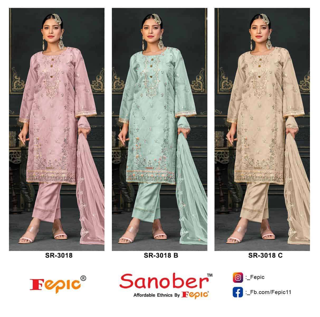 Fepic Sanober Sr 3018 Colors Pakistani Style Latest Designer Festive Wear Collection view 2