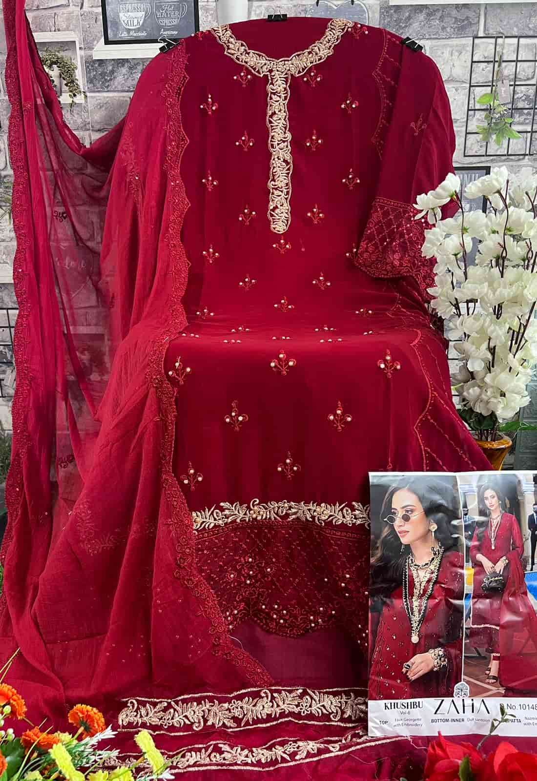 Zaha Khushbu Vol 6 Pakistani Festive Wear Style Designer Suit Catalog Collection view 5