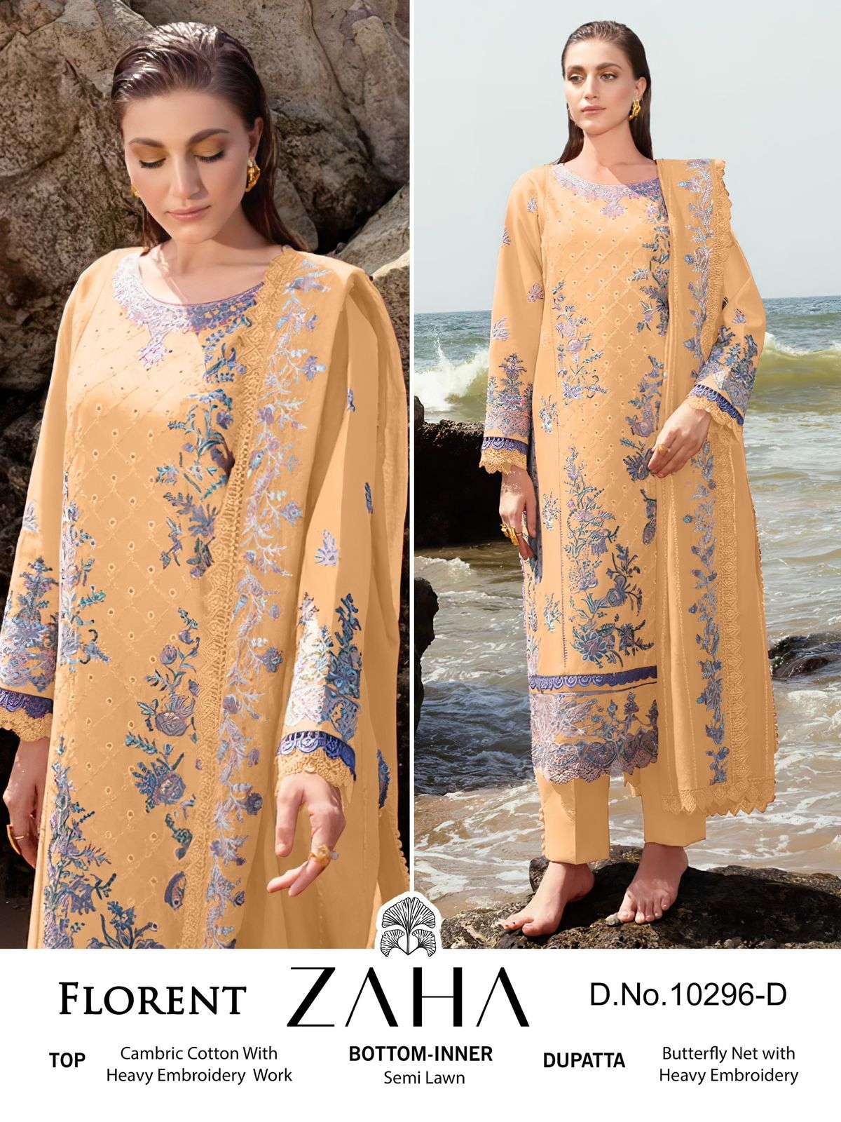 Zaha Florent 10296 Colors Pakistani Cotton Dress Catalog Exporters Buy Online view 9