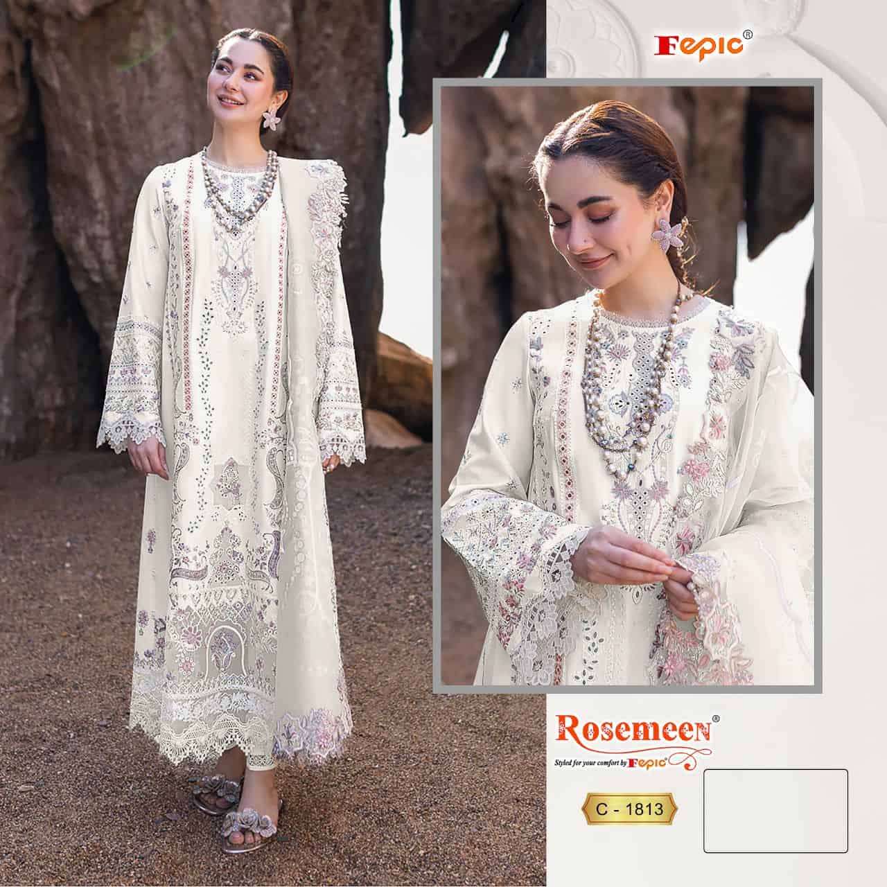 Fepic C 1813 Colors Latest exclusive Designer Cotton Embroidered Dress Collection view 2