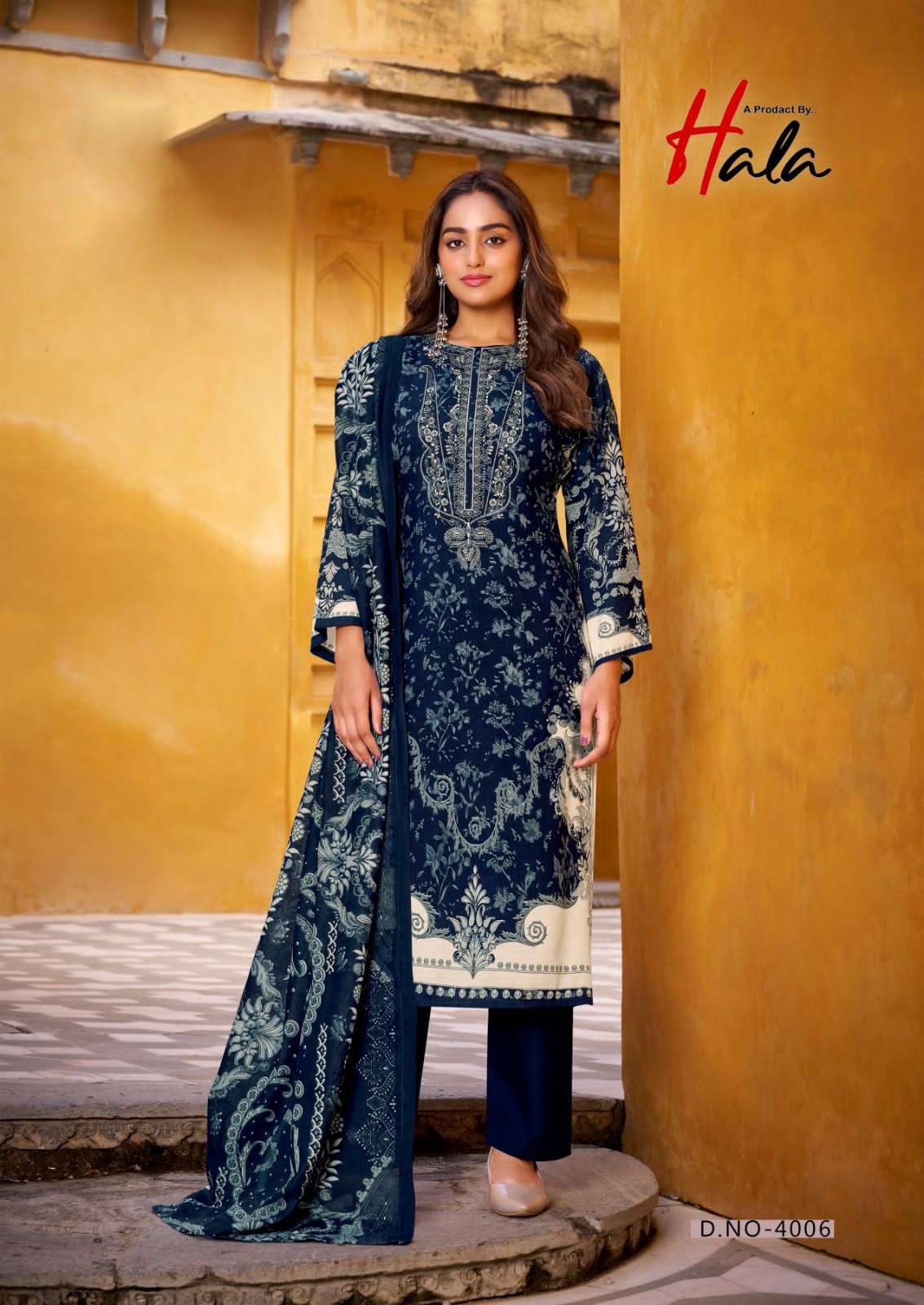 Hala Aayat Vol 4 Unstitch Cotton Salwar Suit Catalog view 5
