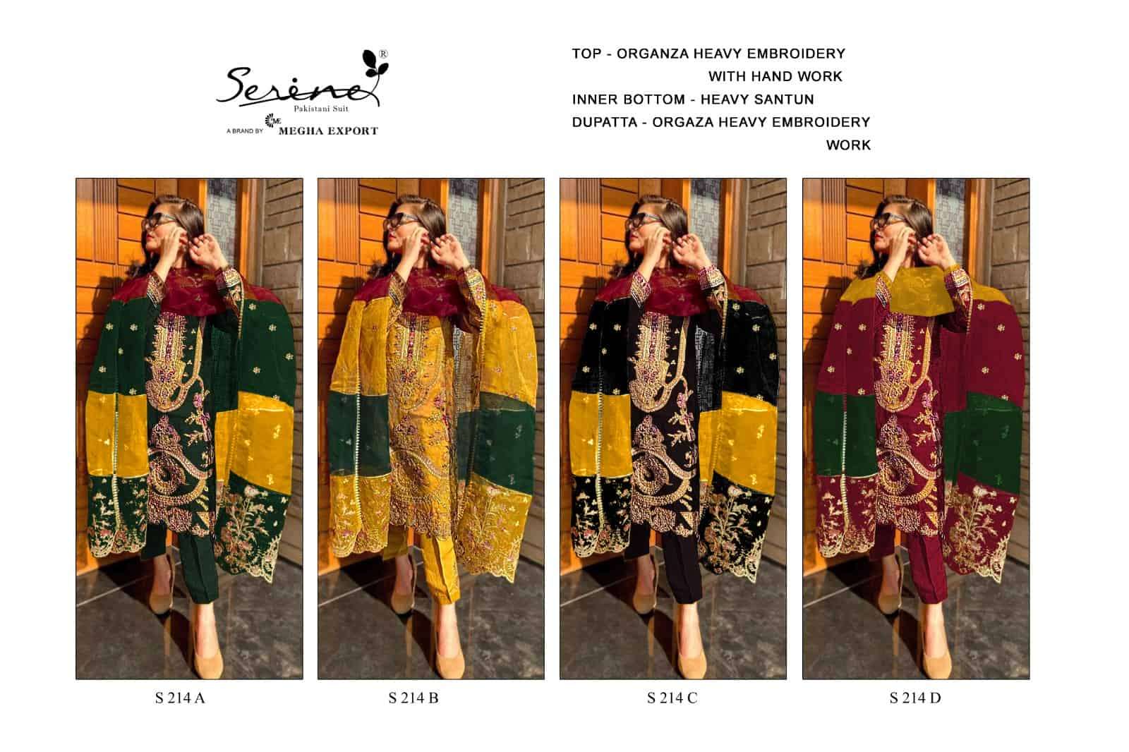 Megha Export S 214 Colors Pakistani Festive Wear Style Designer Embroidered Suit view 2