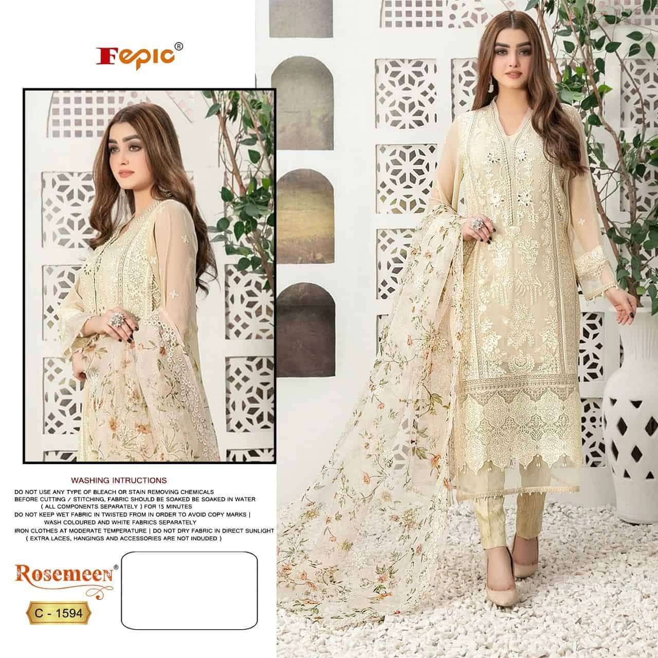 Fepic Rosemeen Organza Pakistani Salwar Suit view 2