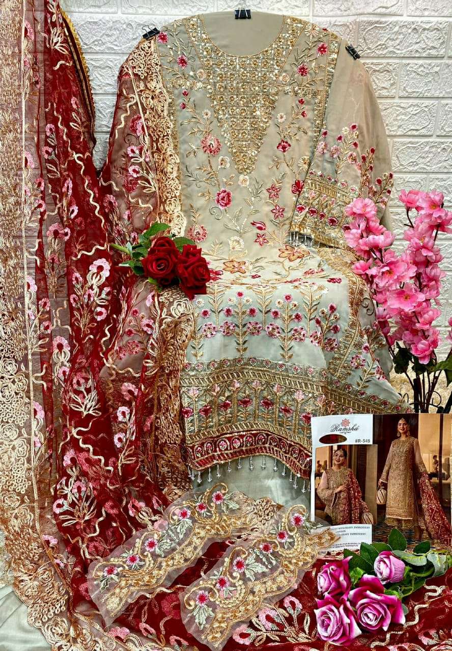 Ramsha R 549 Nx Heavy Work Pakistani Dress New Collection view 2