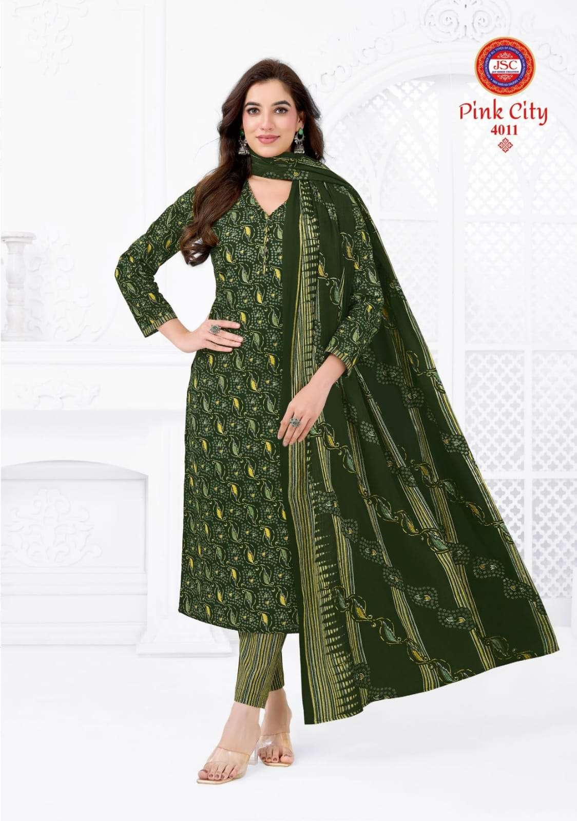 Jsc Pink City Vol 1 Unstitch Cotton Salwar Suit view 19