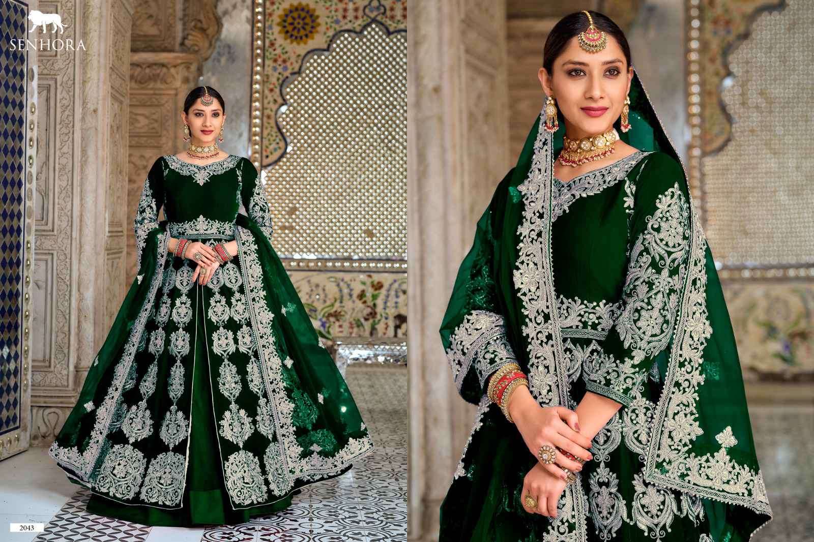 Senhora Dulhan Vol 32 Heavy Designer Velvet Bridal Wear Gown view 18