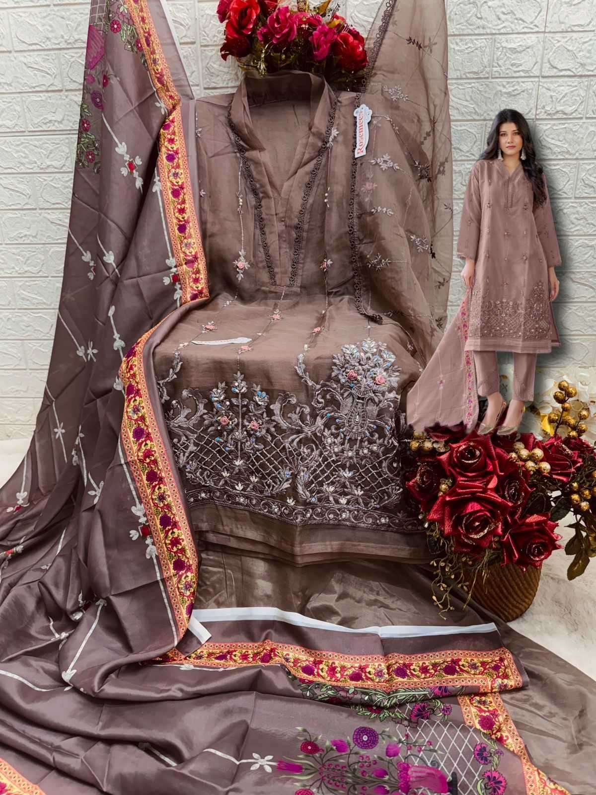 Fepic Rosemeen Organza Embroidered Pakistani Suit view 5