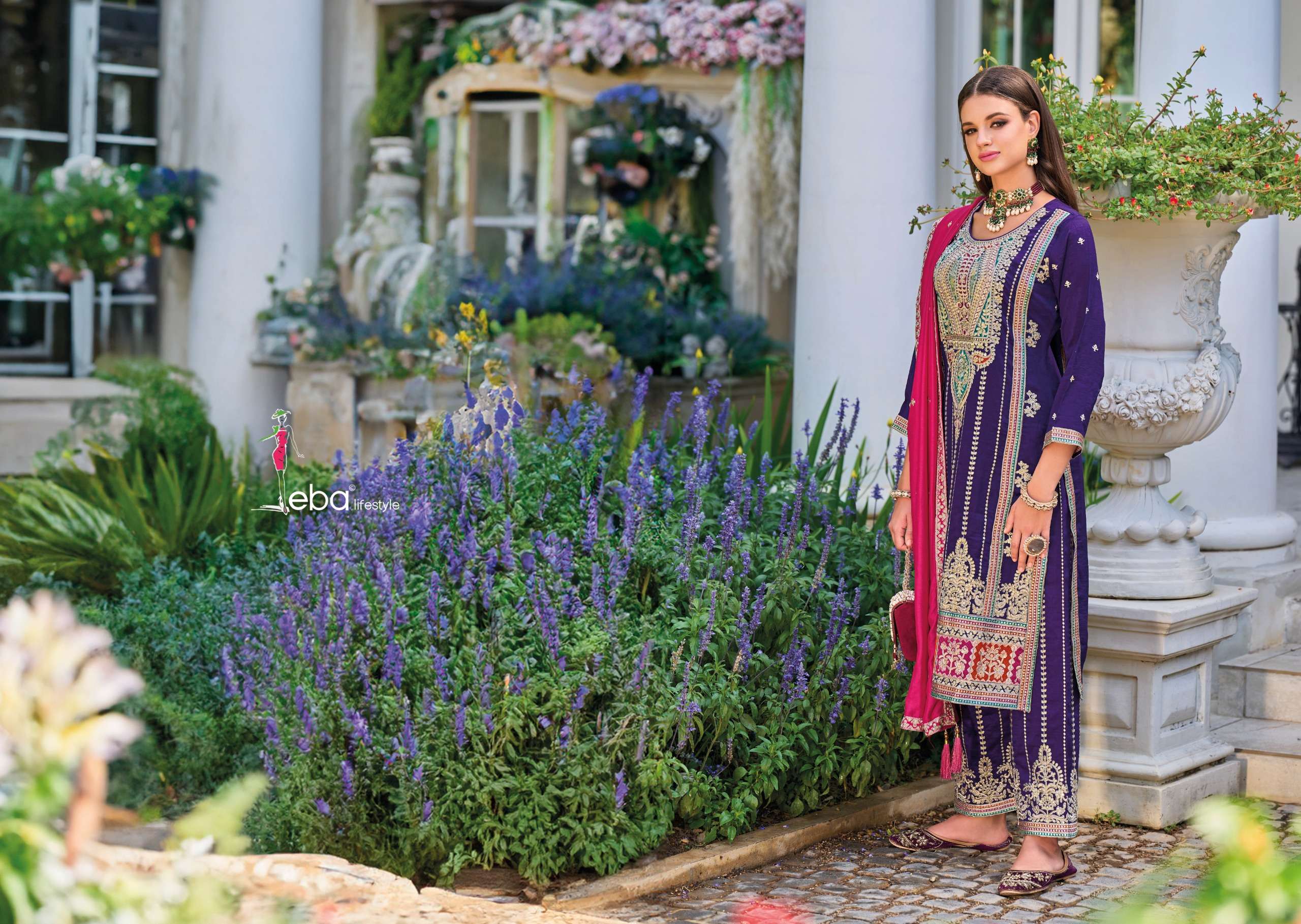 Eba Lifestyle Arzo Designer Straight Suit Festive Wear Readymade Designs view 5
