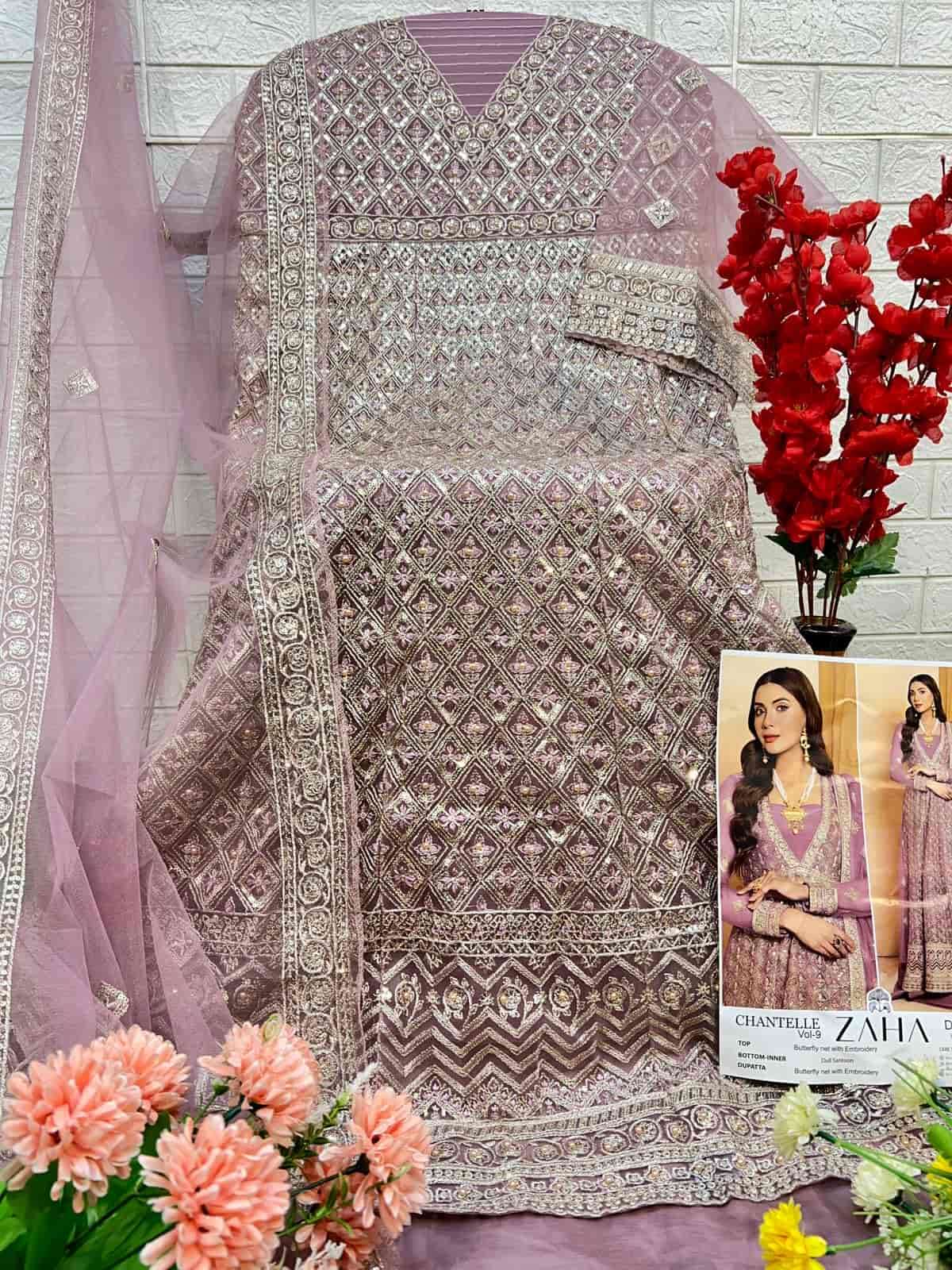 Zaha 10354 A Exclusive Heavy Designer Embroidered Pakistani Suit Exporter view 2
