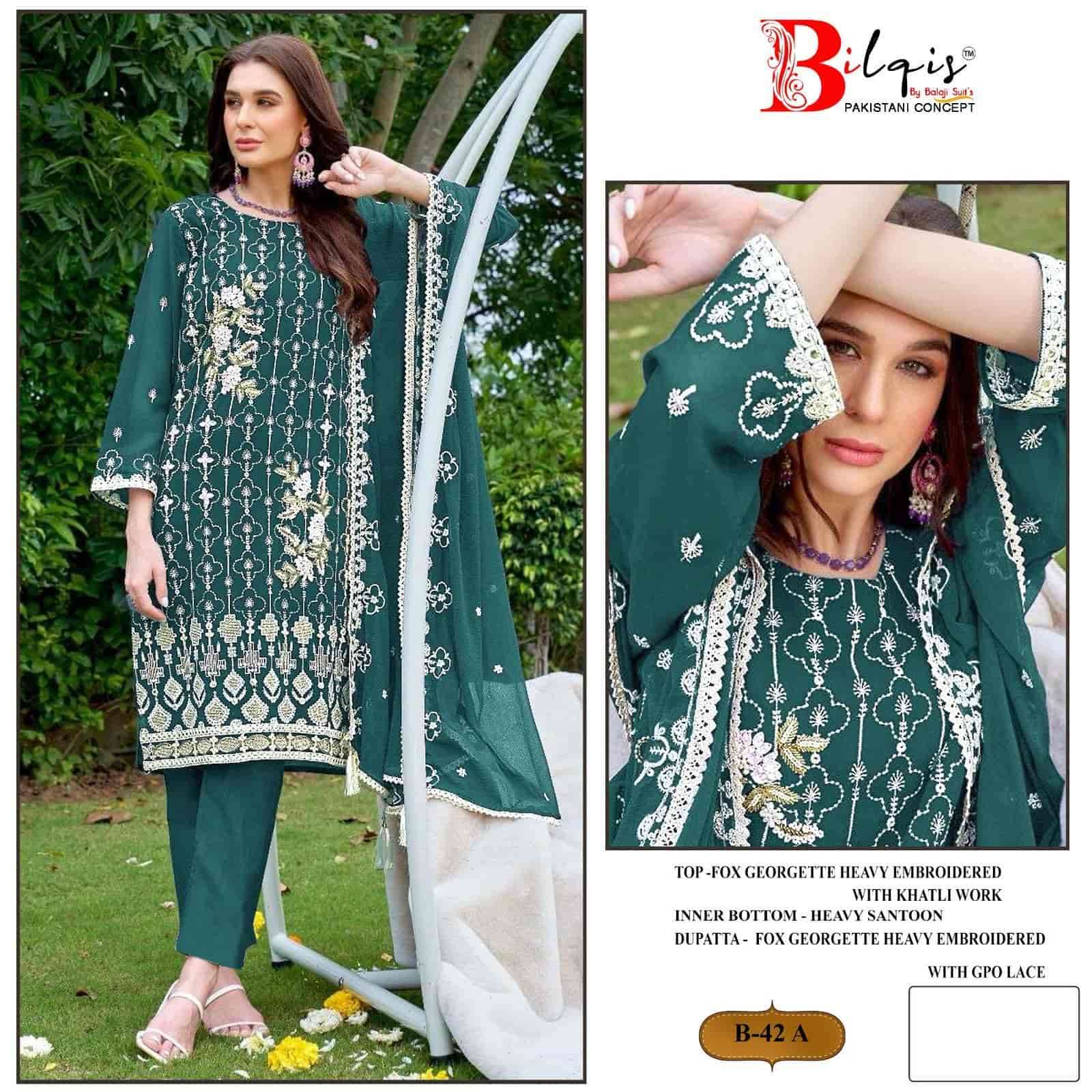 Bilqis B 42 Colors Heavy Designer Pakistani Dress New Collection view 2