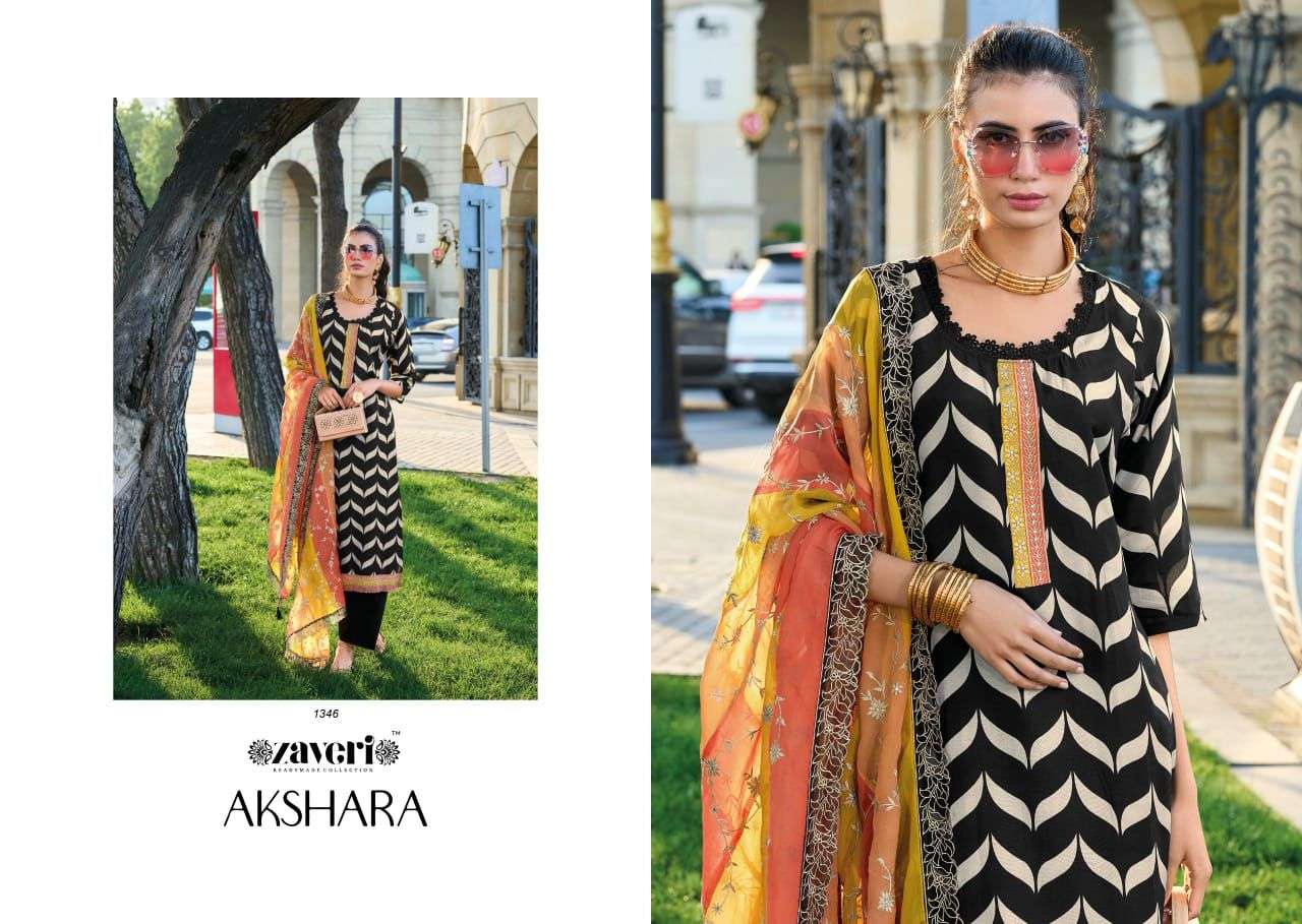 Zaveri Akshara Readymade Muslin 3 Piece Suit view 4
