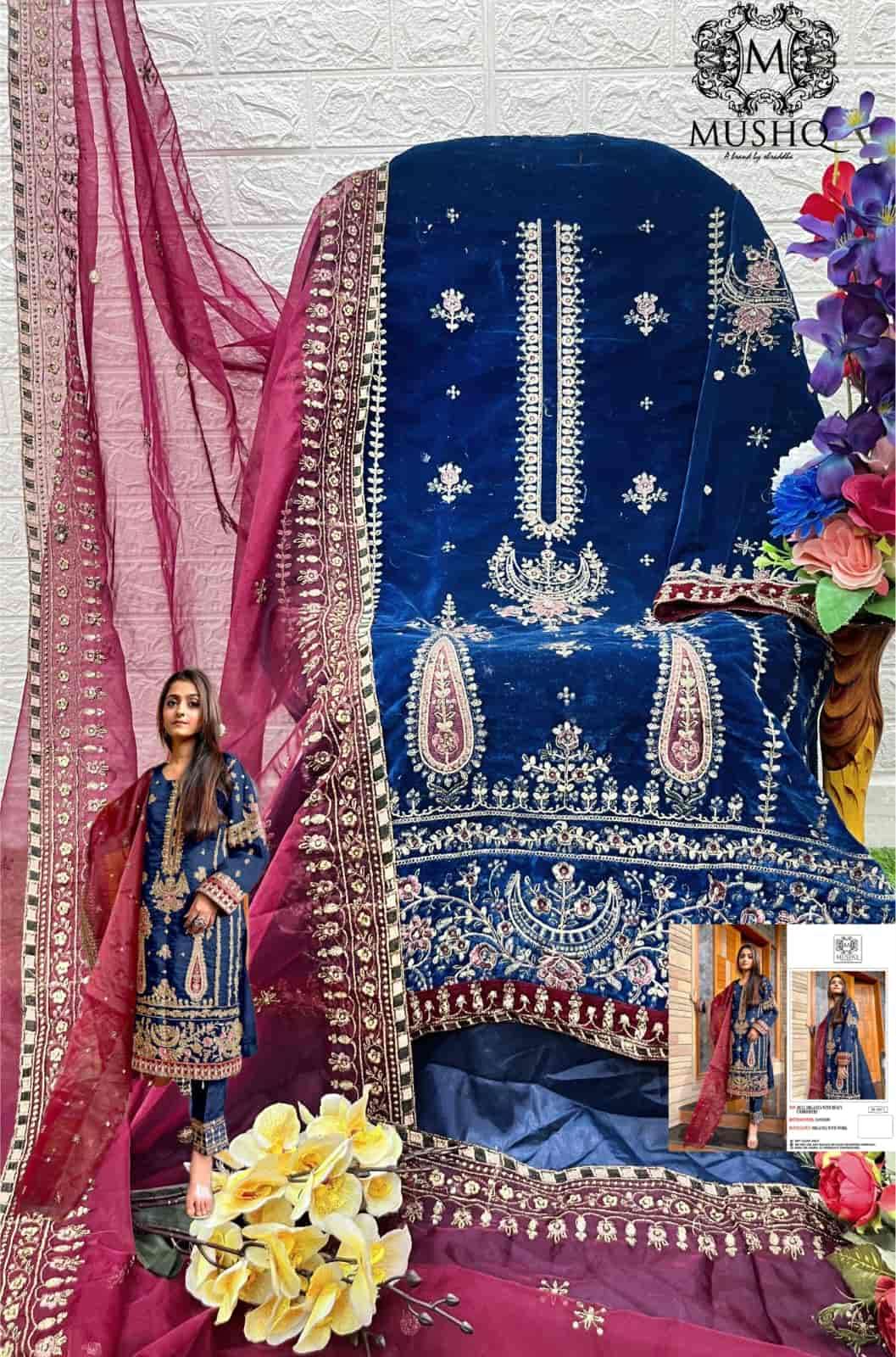 Mushq M 271 Colors Pakistani New Designs Winter Wear Salwar Suit Wholesalers view 9
