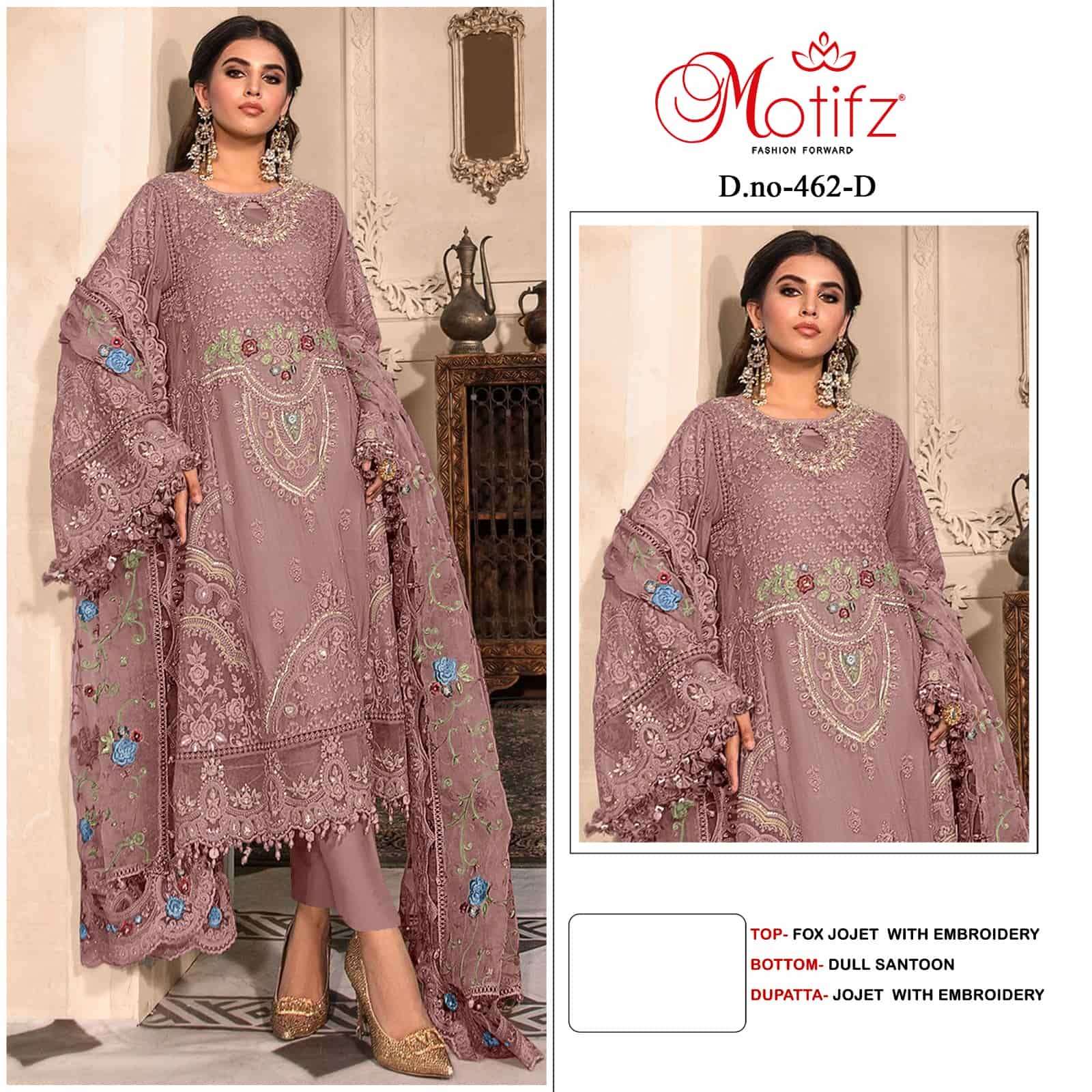 Motifz 462 D Pakistani Designer Party Wear Salwar